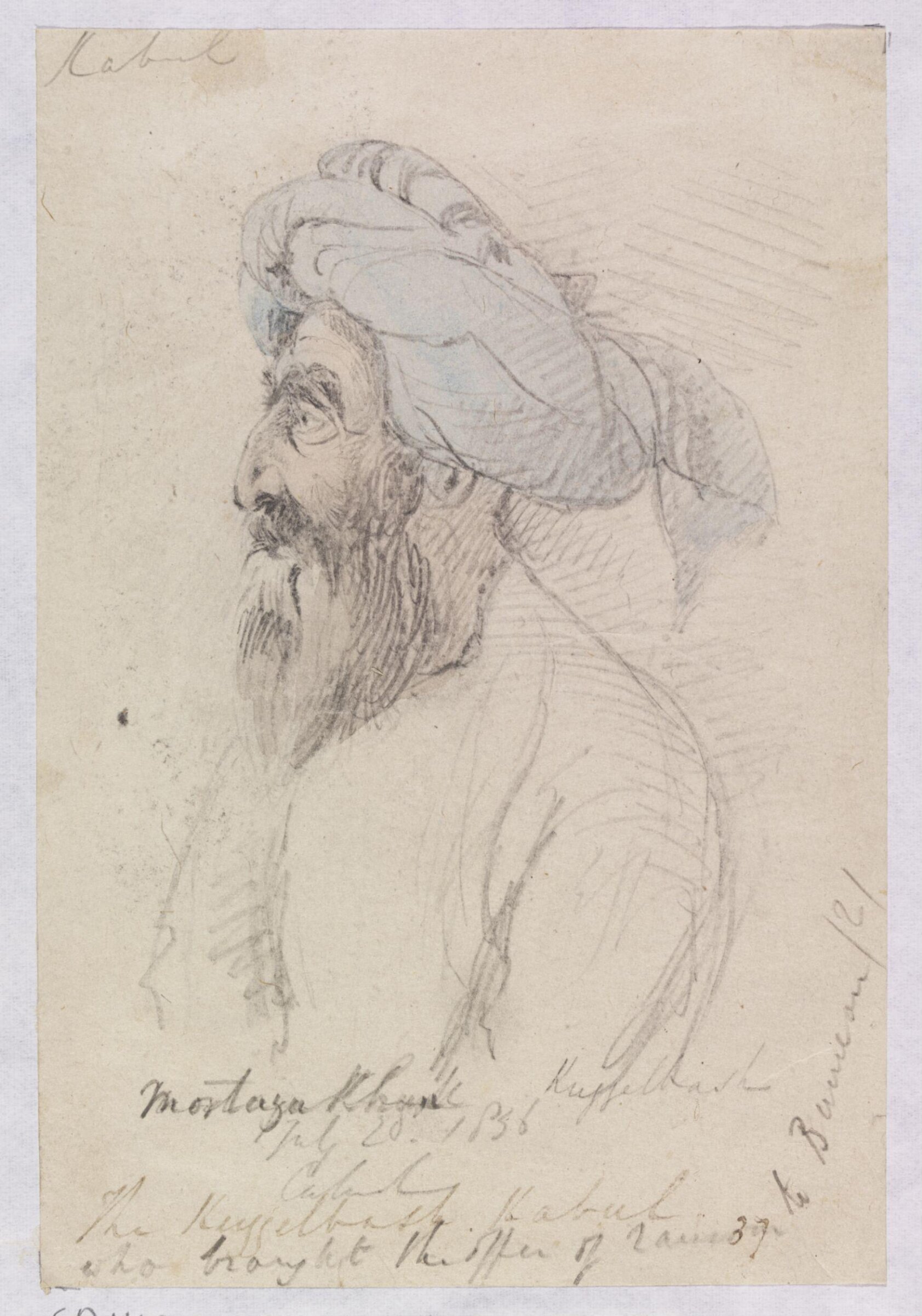 Mortaza Khan Kuzzelbash, Godfrey Thomas Vigne, 1836