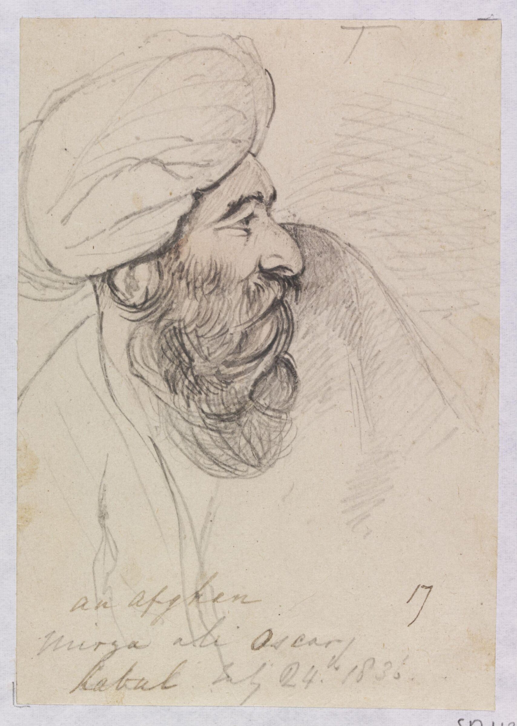 An Afghan. Mirza ali Oscary, Godfrey Thomas Vigne, 1836