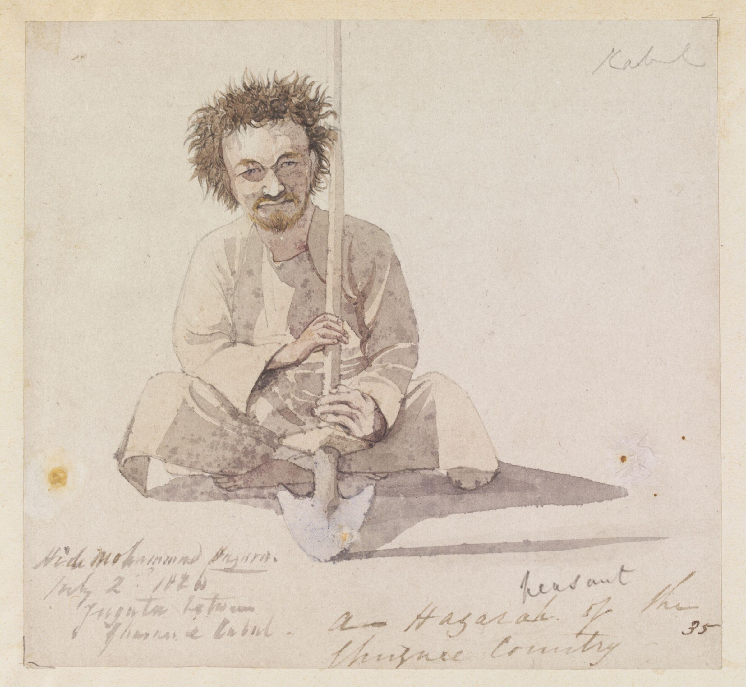 A Hazarah peasant of the Ghuznee Country, Godfrey Thomas Vigne, 1836