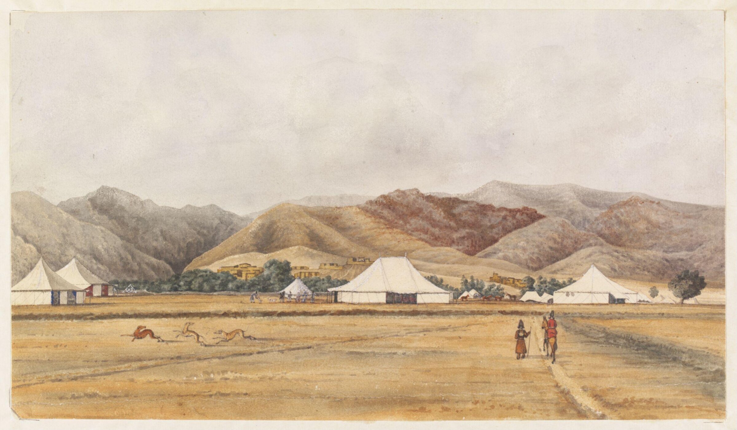 Camp at Aveen near Tehran, Godfrey Thomas Vigne, 1833