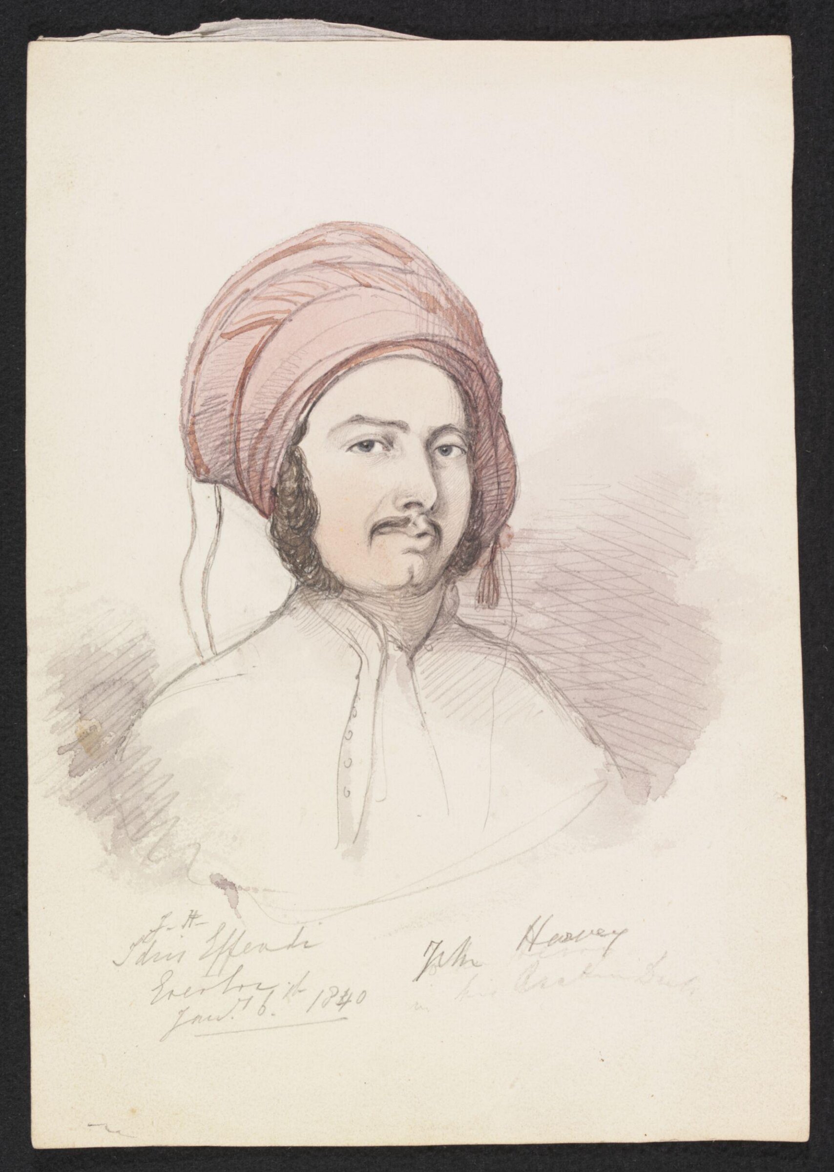 J. H. Idris Effendi John Harvey in his Arab Dress, Godfrey Thomas Vigne, 1840