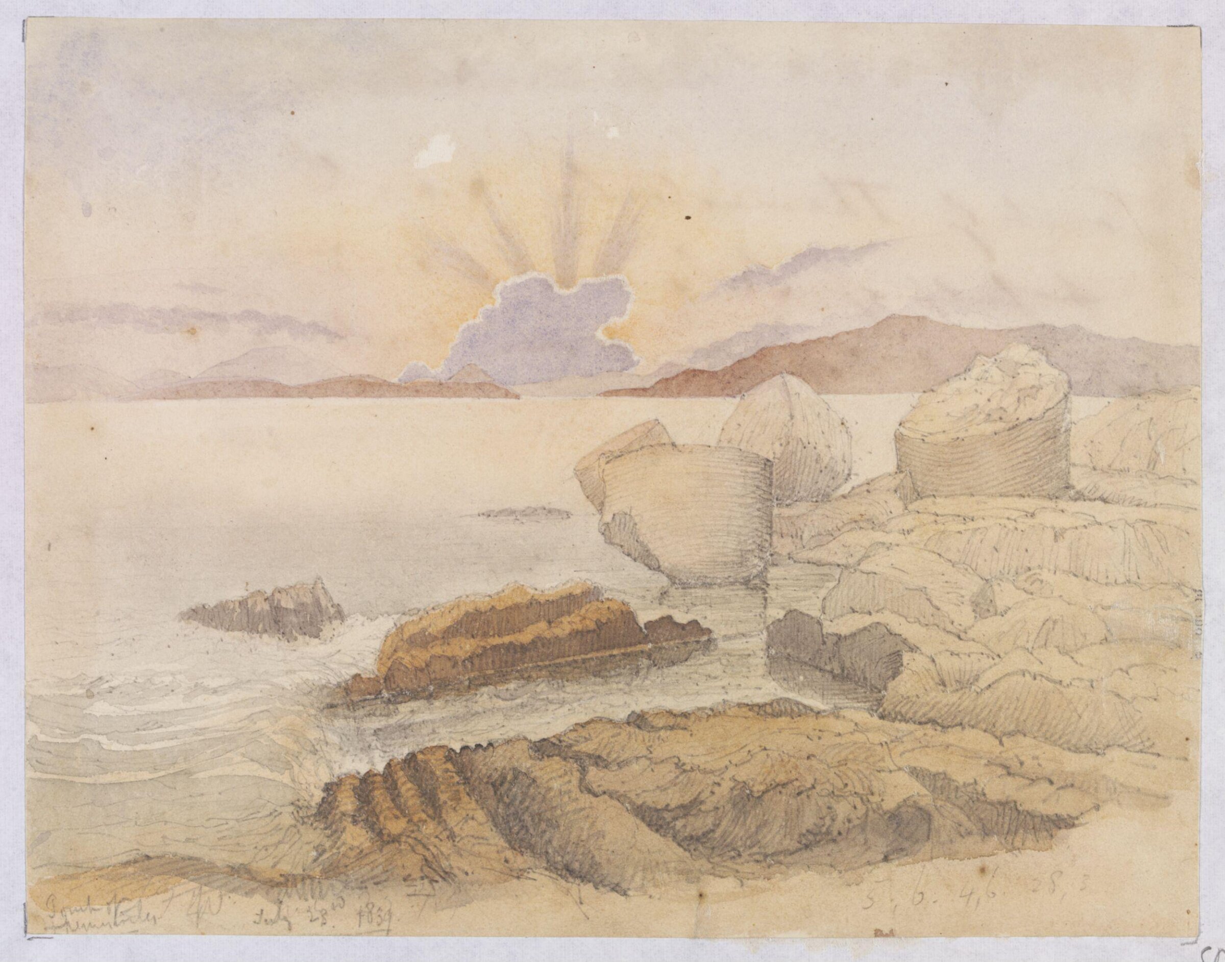 Tomb of Themistocles, Godfrey Thomas Vigne, 1839