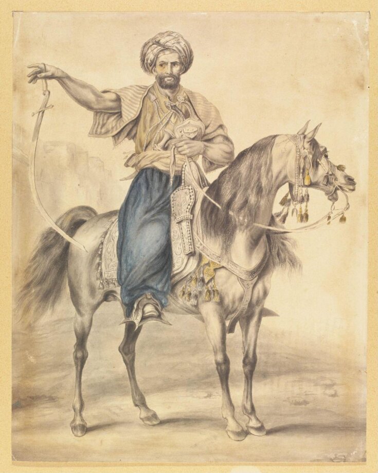 Mamluk with drawn sword, on horseback top image