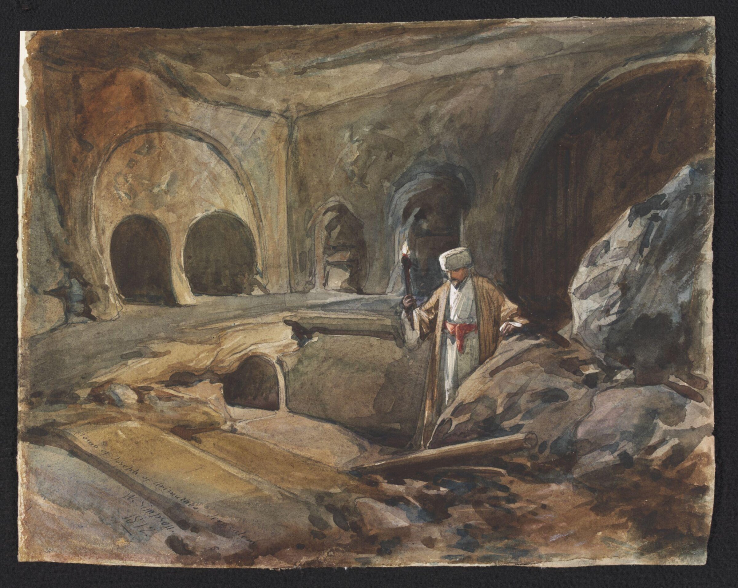 Tomb of Joseph of Arimathea. Jerusalem., William Simpson, 1872