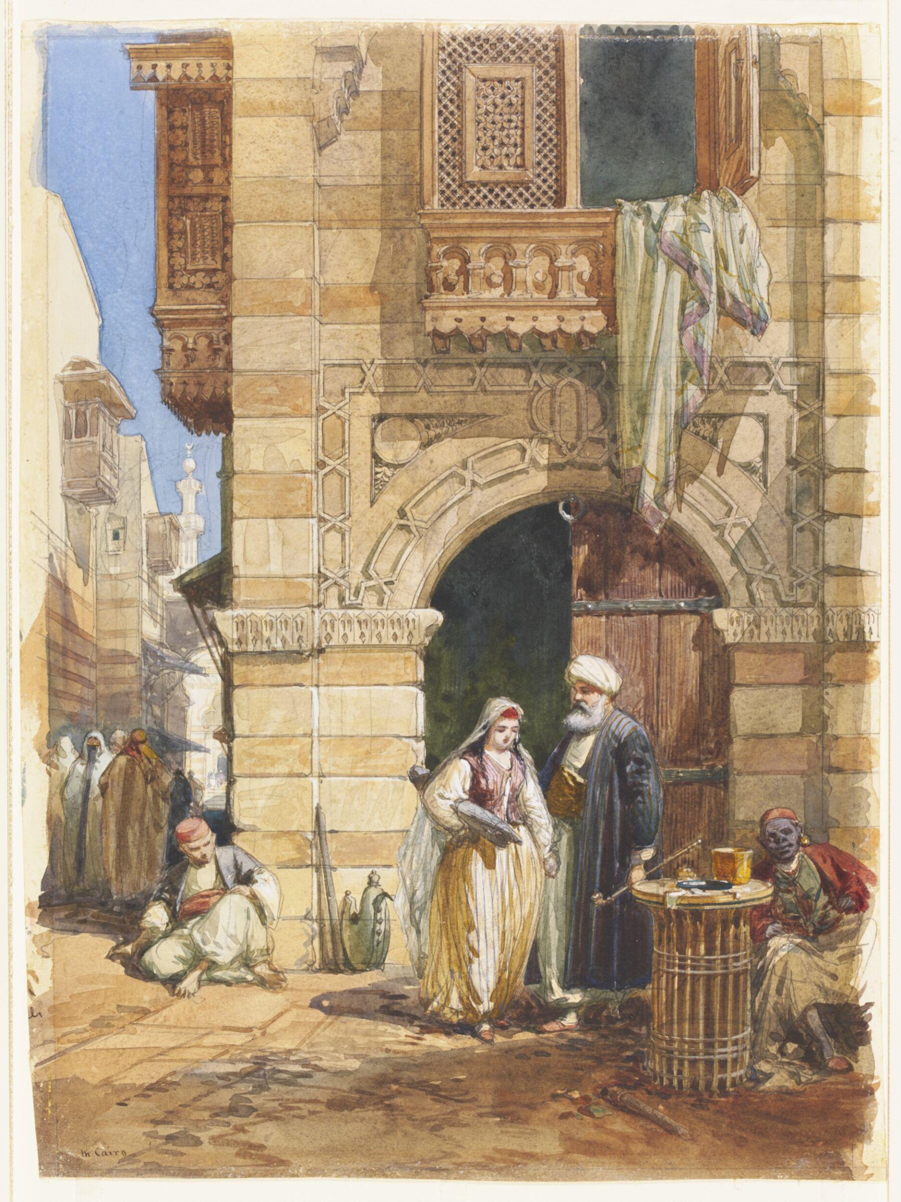 Street Scene in Cairo, William Simpson, 1865