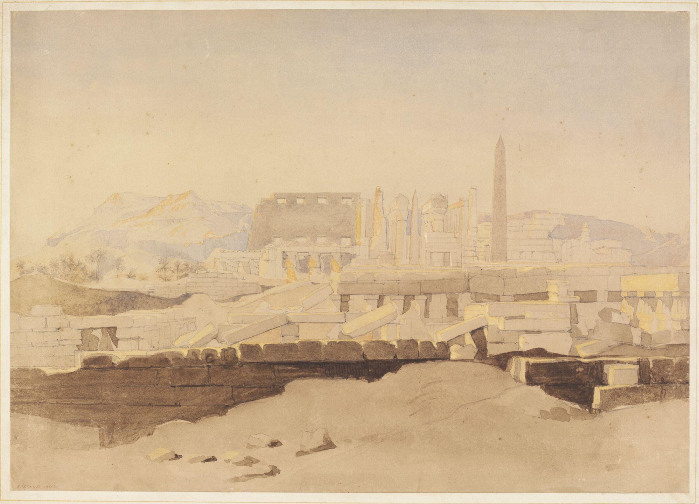Temple at Carnak: Thebes, Charles Somers Somers-Cocks, 1842-1843