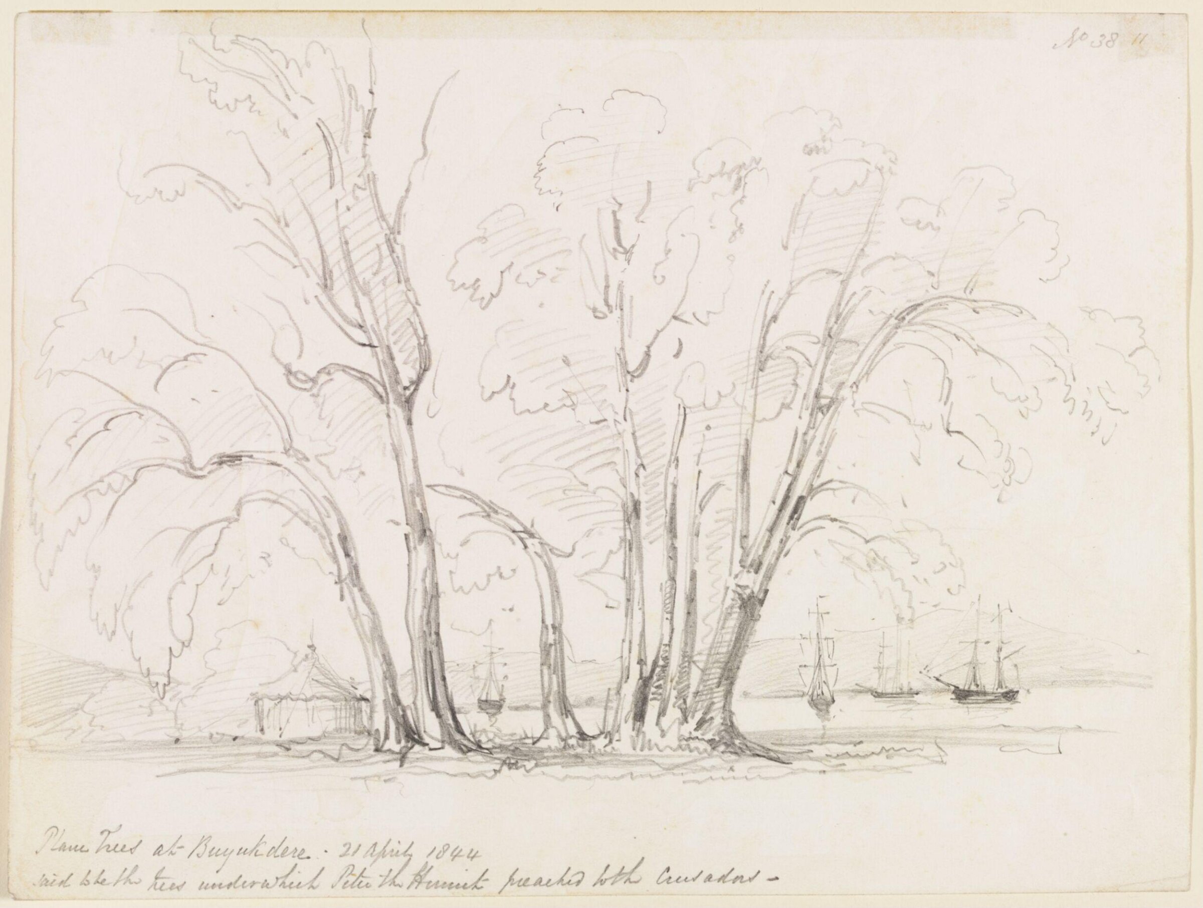 Plane Trees at Buyukdere, George Scharf, 1844