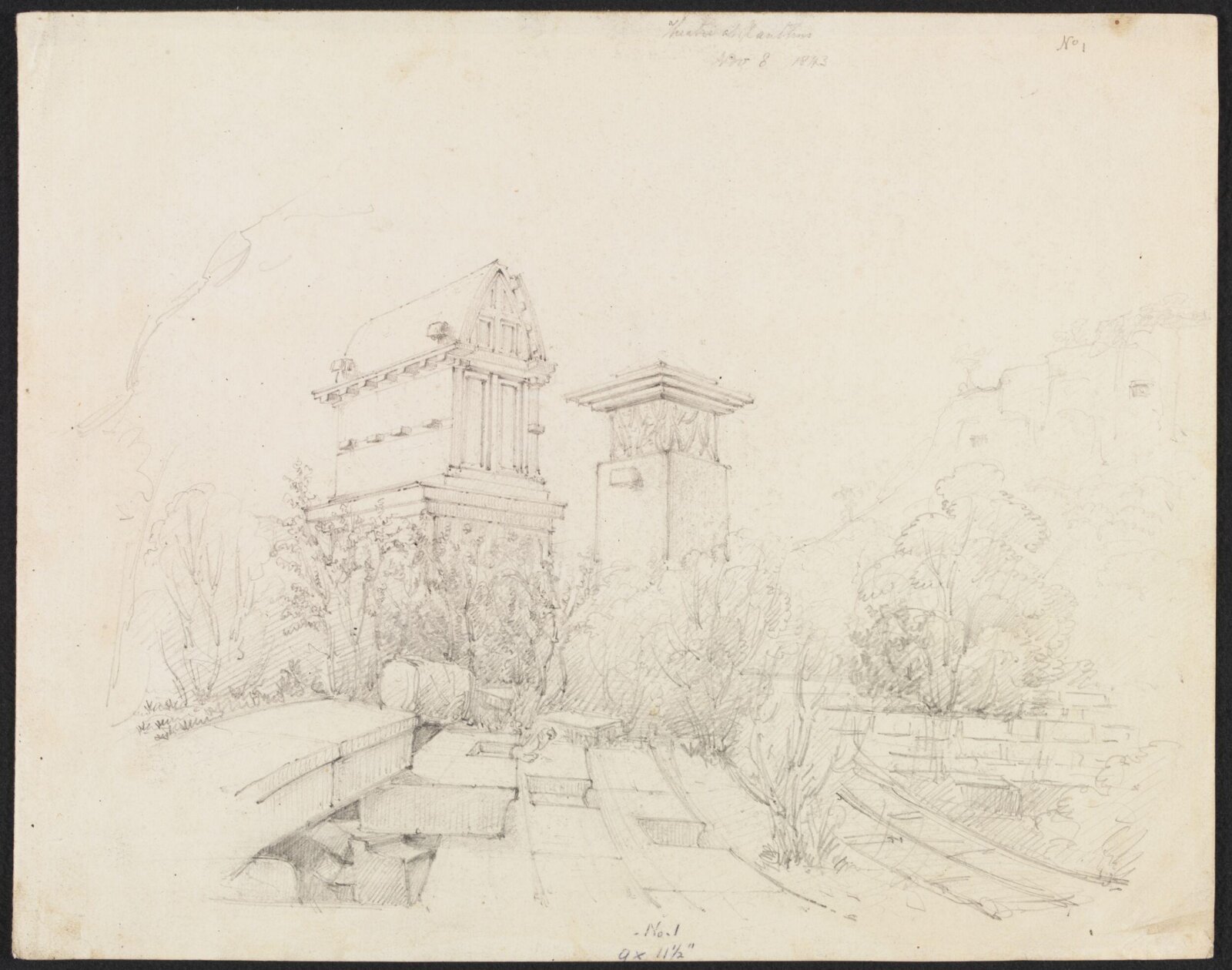 Theatre at Xanthus, George Scharf, 1843