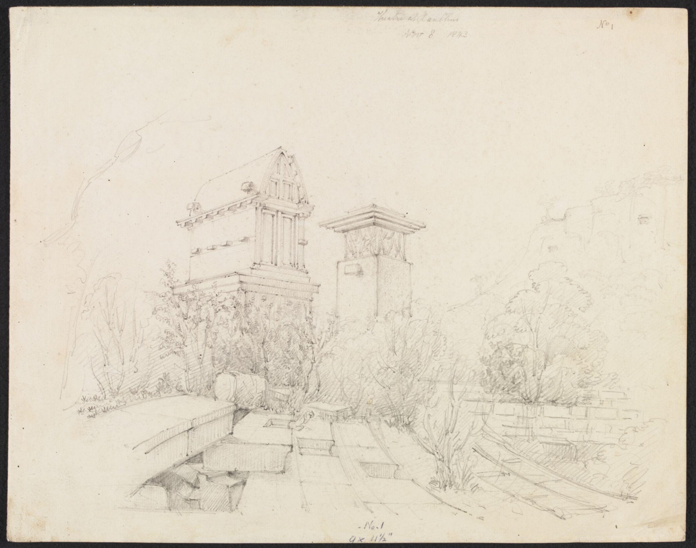 Theatre at Xanthus, George Scharf, 1843