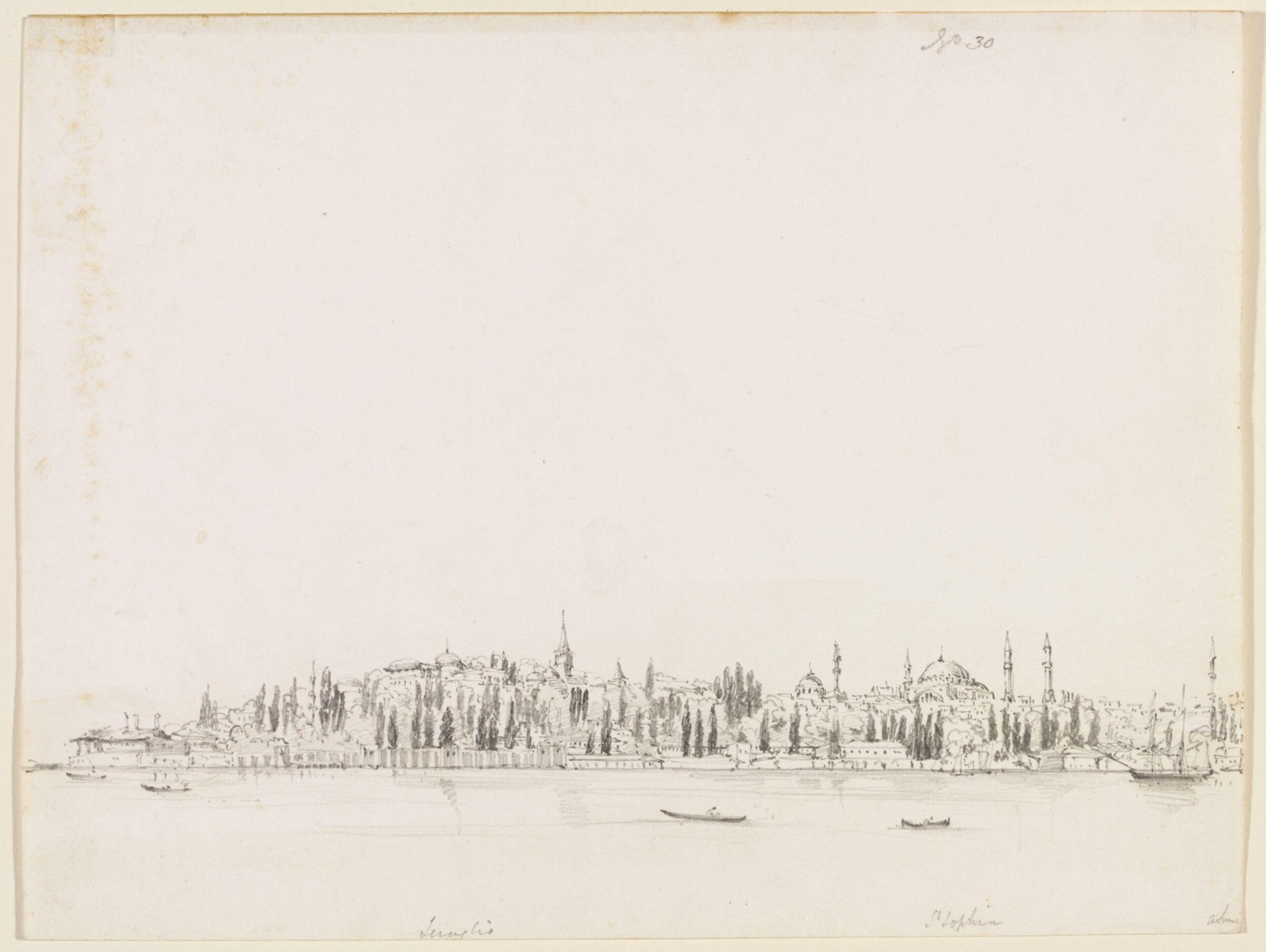 Seraglio St Sophia, George Scharf, 1844
