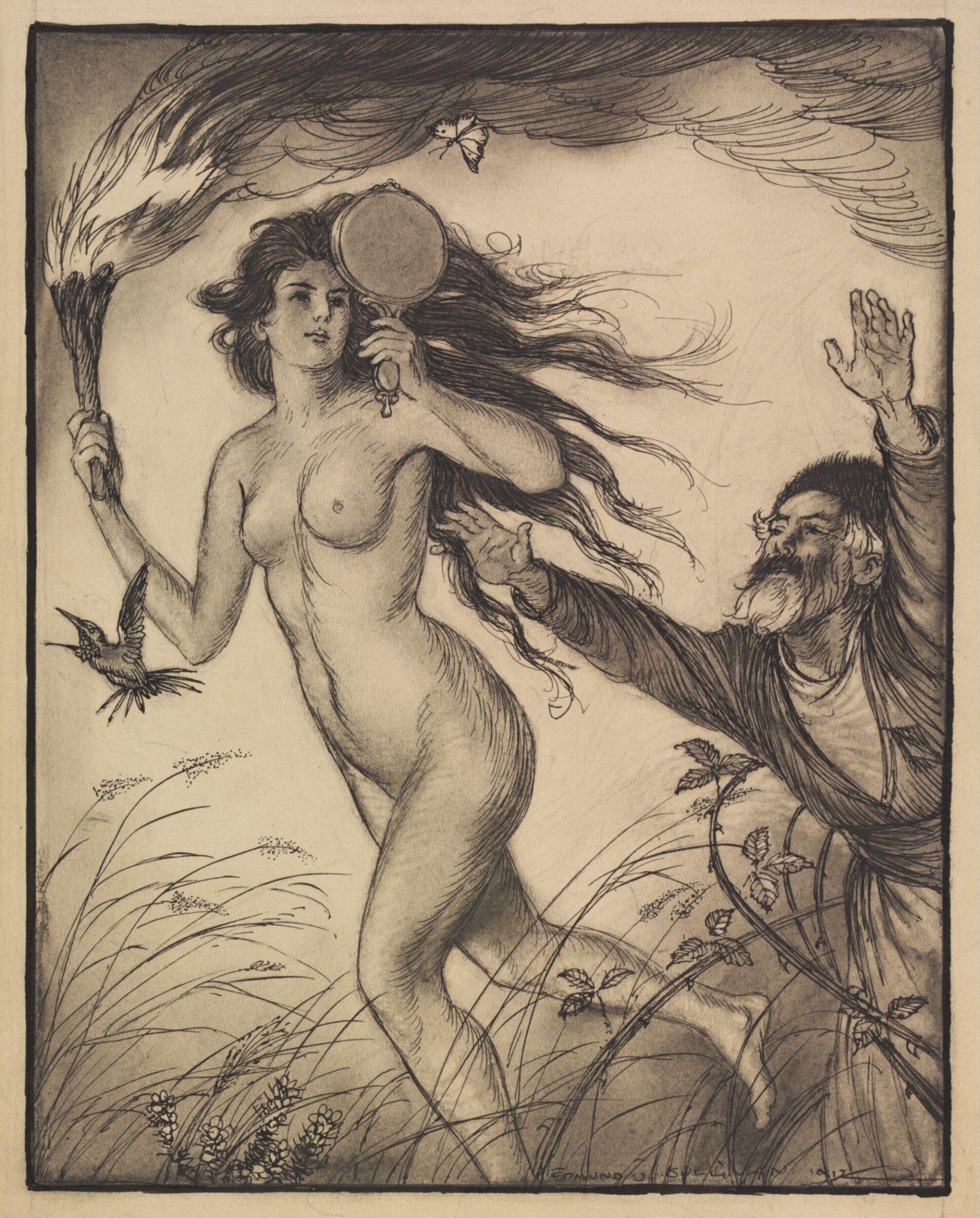 How long, how long, in infinite Pursuit..., Edmund Joseph Sullivan, 1912