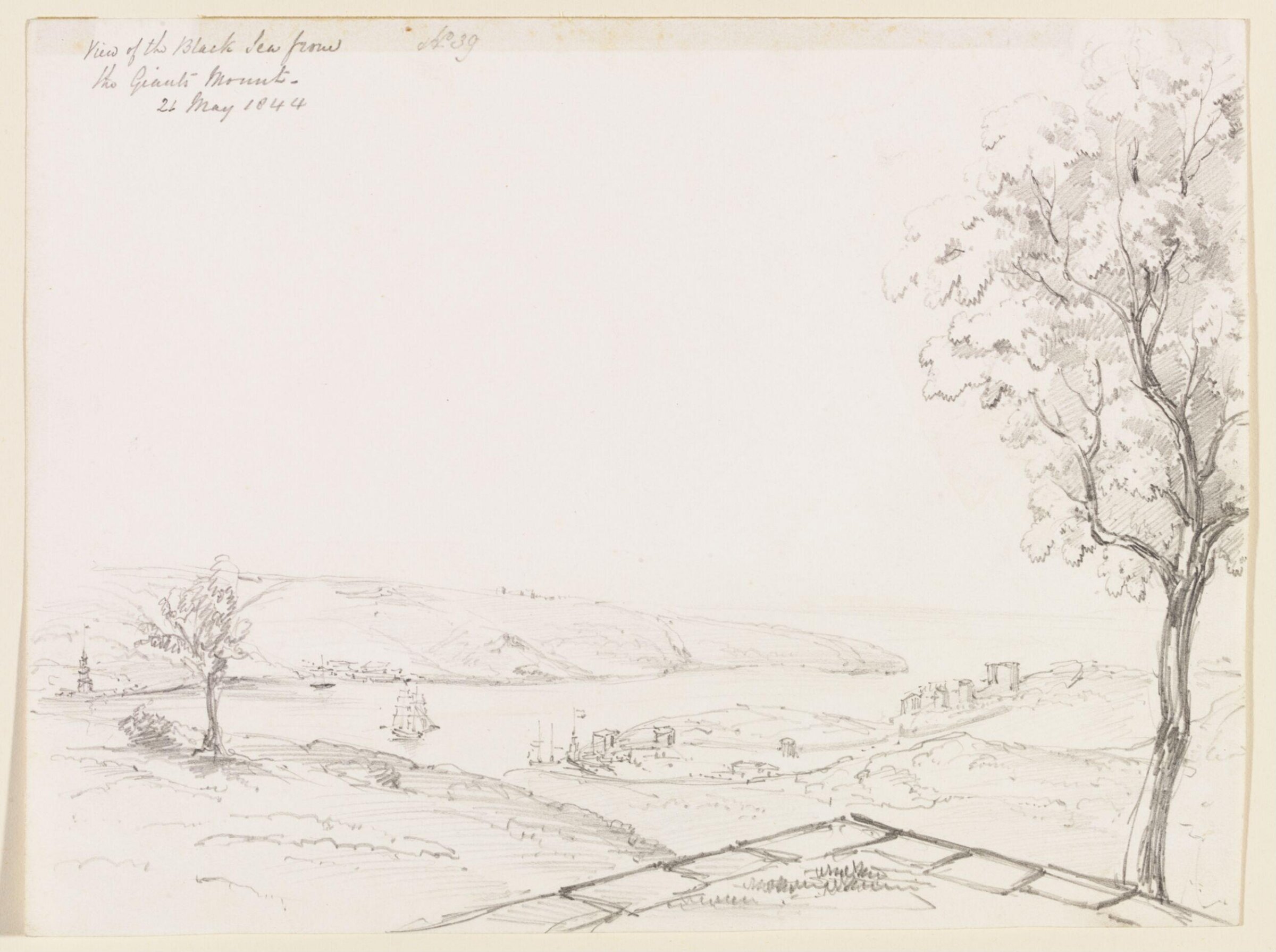 View of the Black Sea from the Giants Mount., George Scharf, 1844