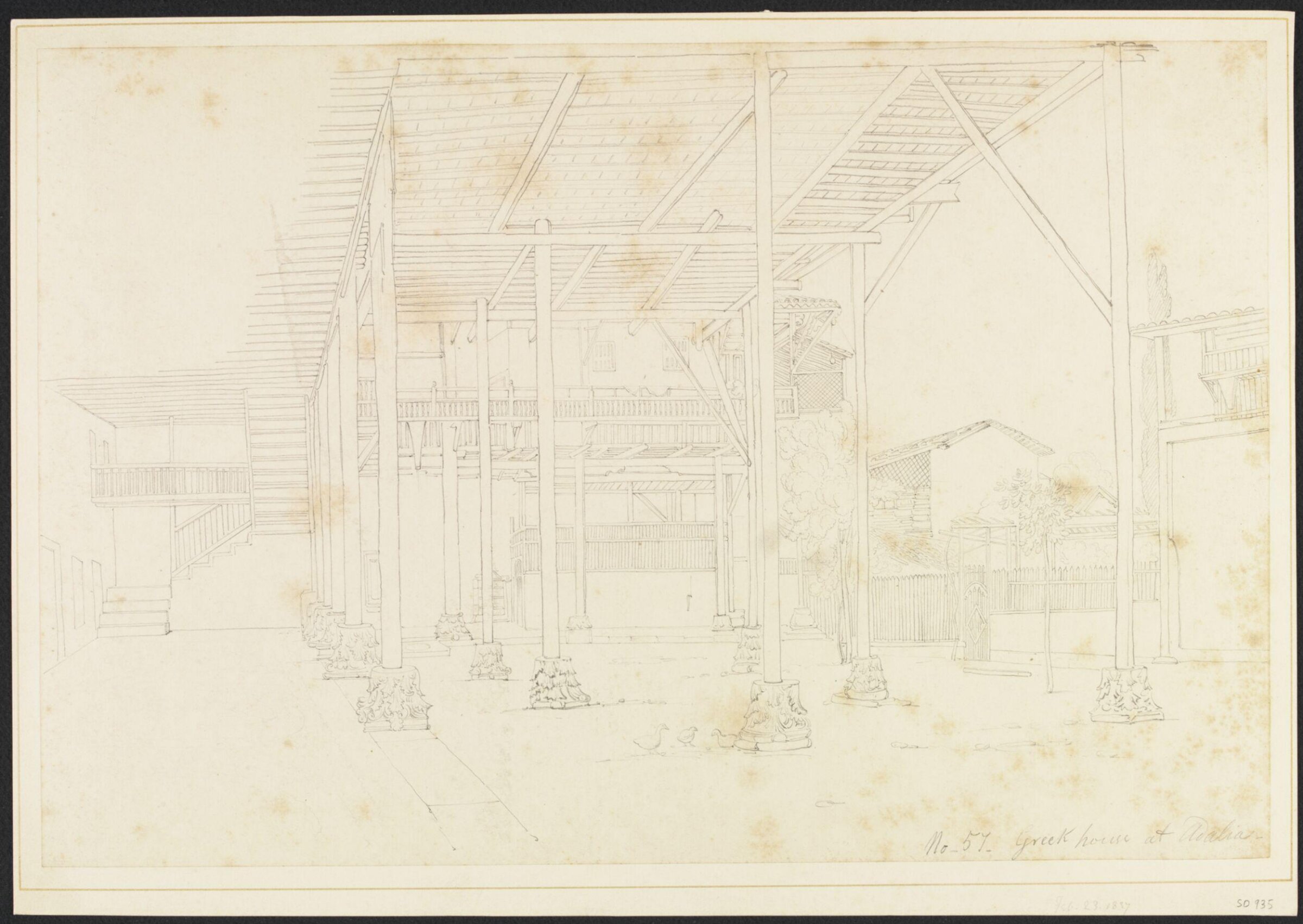 Greek House at Adalia, Antonio or Anton Schranz, 1837