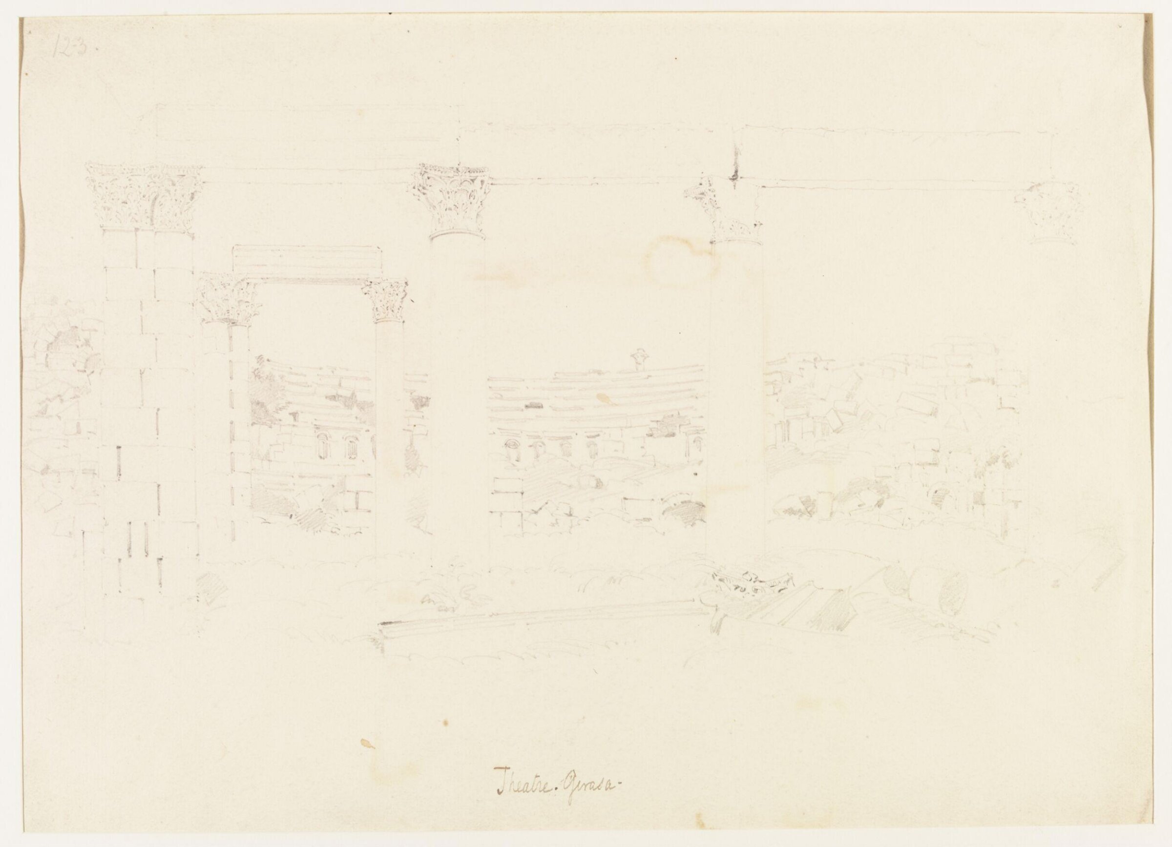 Theatre. Gerasa -, William J. Tipping, 1842