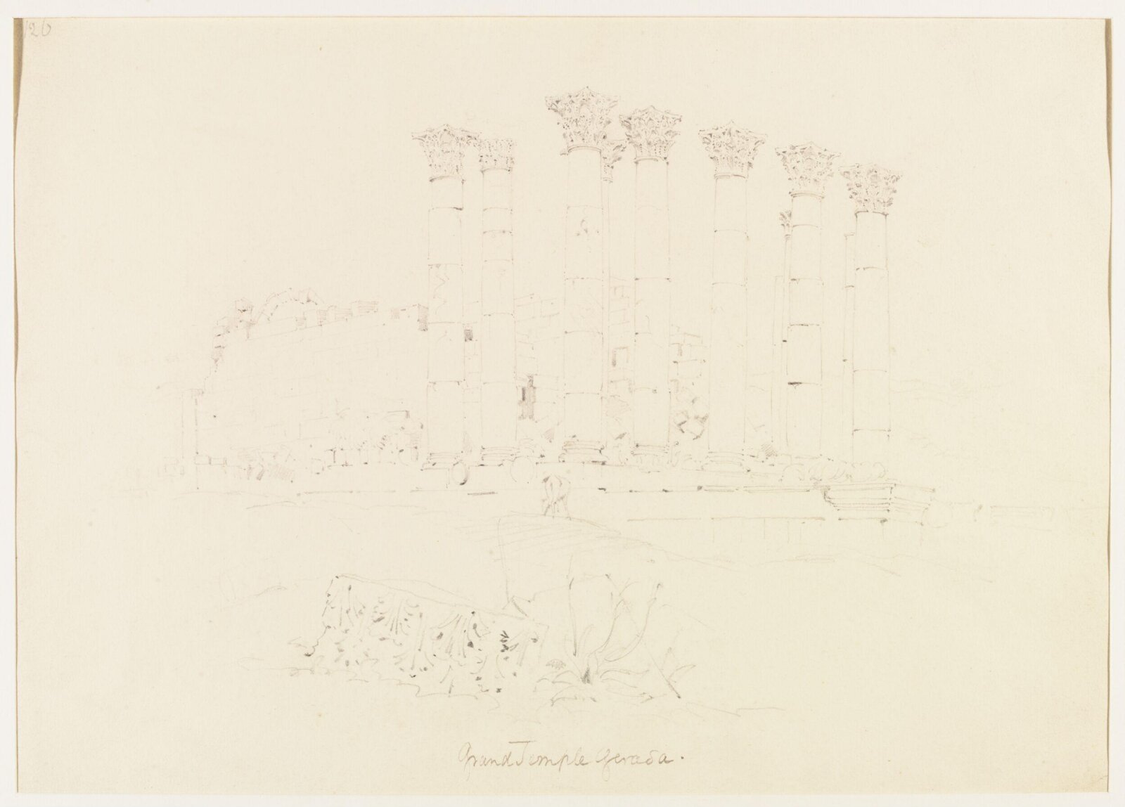 Grand Temple Gerasa, William J. Tipping, 1842
