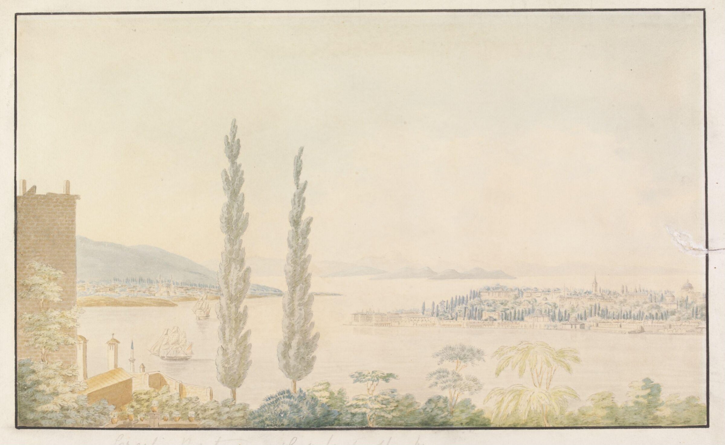 Üsküdar and Saray Burnu from Galata, with the Sea of Marmara in the distance, Mary Anne Turner, 1826