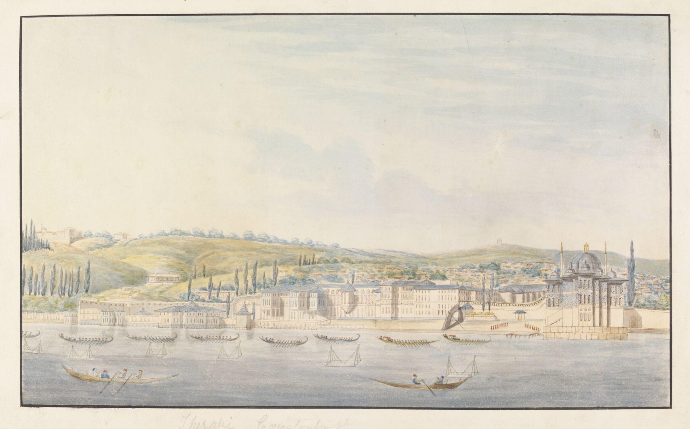 Former Dolmabahçe Palace and Mosque, Mary Anne Turner, 1826