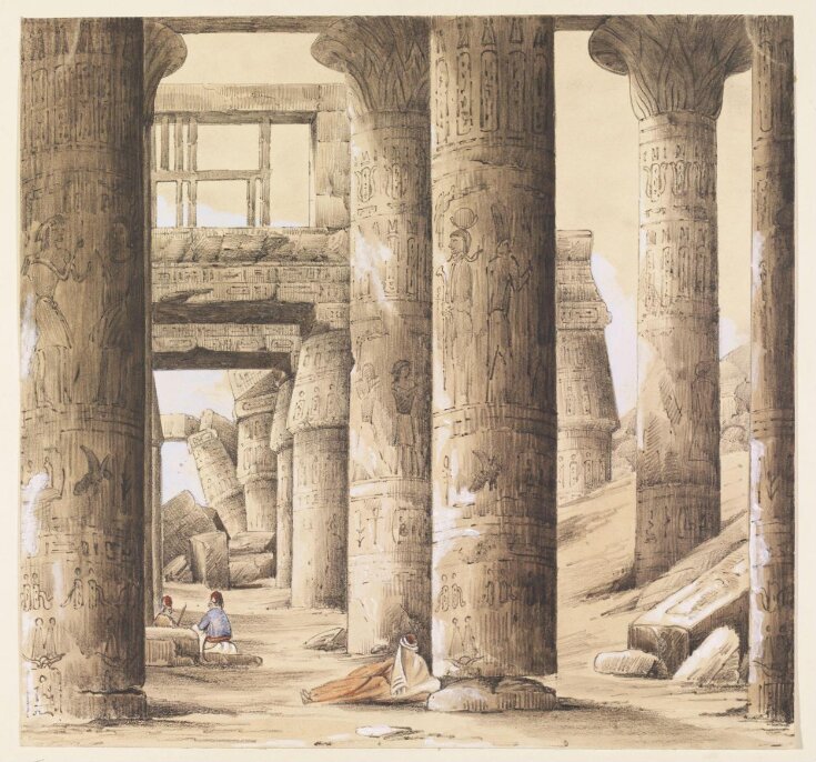 Interior of the Temple of Karnak, Thebes Upper Egypt. top image