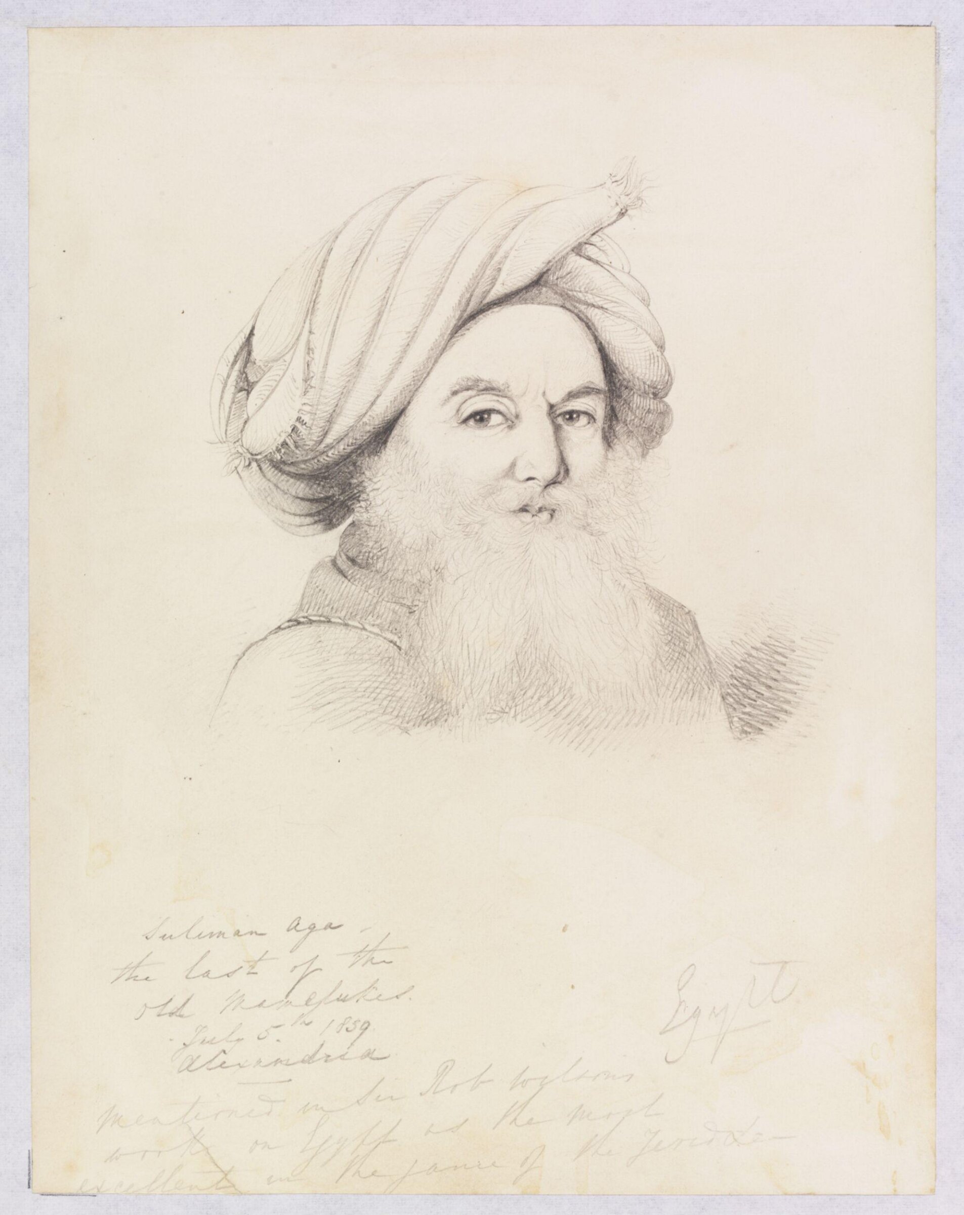 Suliman Aga, the last of the old Mamelukes, Godfrey Thomas Vigne, 1839