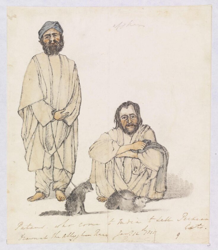 Patans, who come to India to sell Persian Cats, 1835-1838 top image