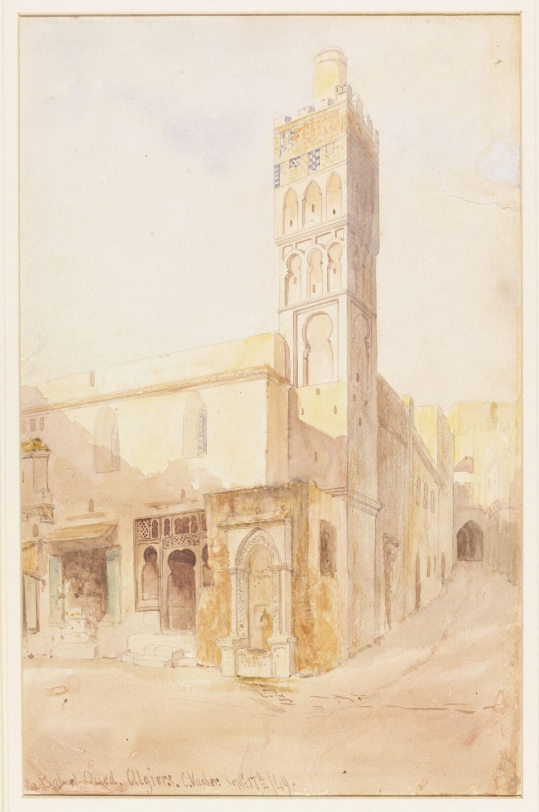 The Bab el Oued. Algiers, Charles Vacher, 1849