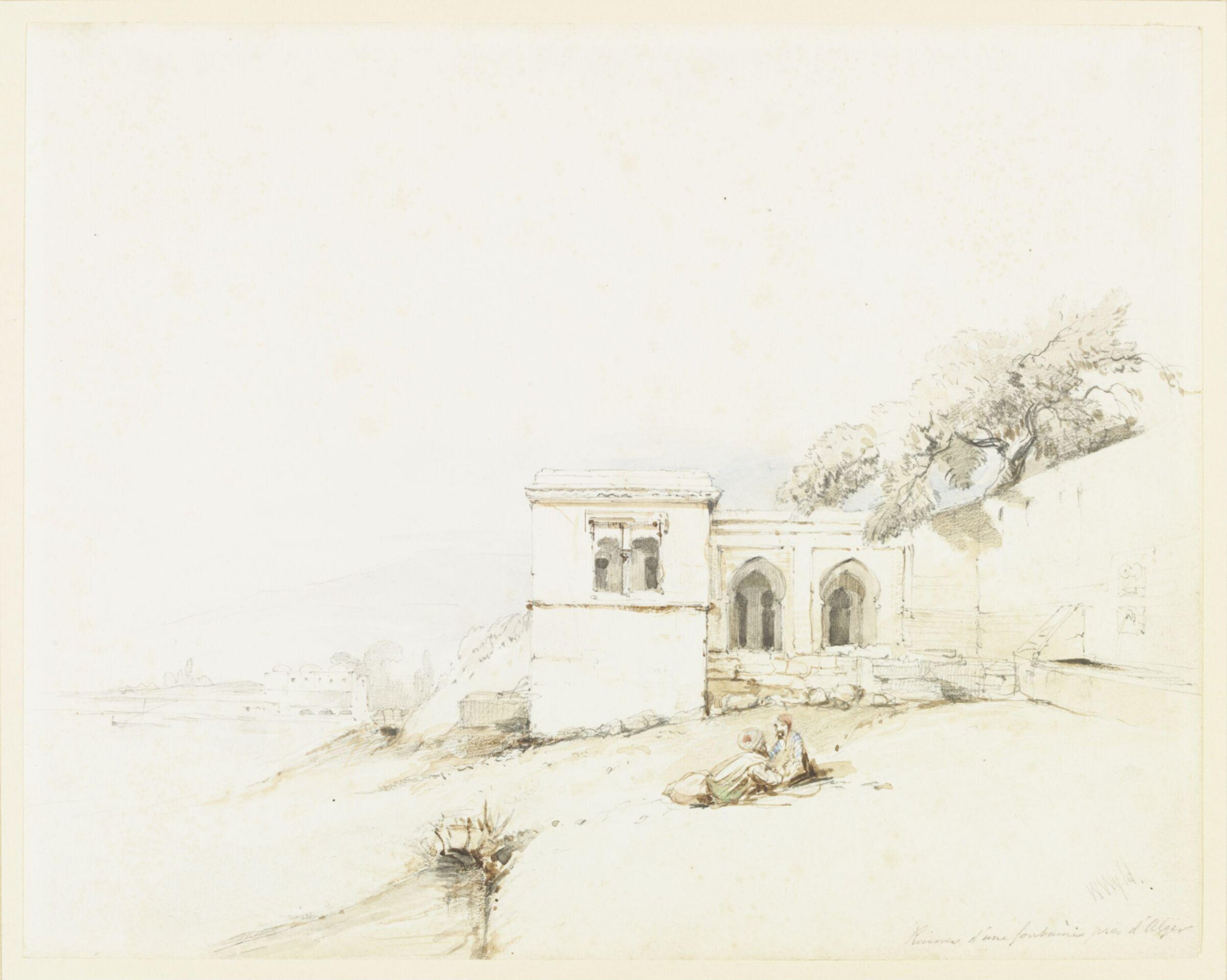Ruines dune fontaine près dAlger, William Wyld, 1833