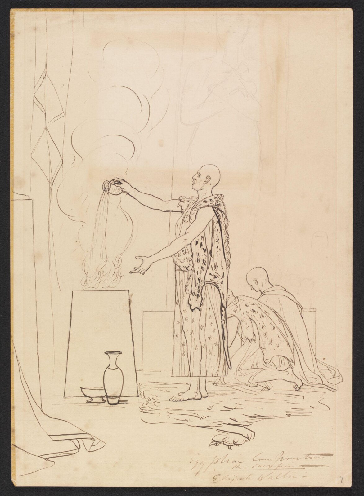 Egyptian Composition the Sacrifice, Elijah Walton, 19th century