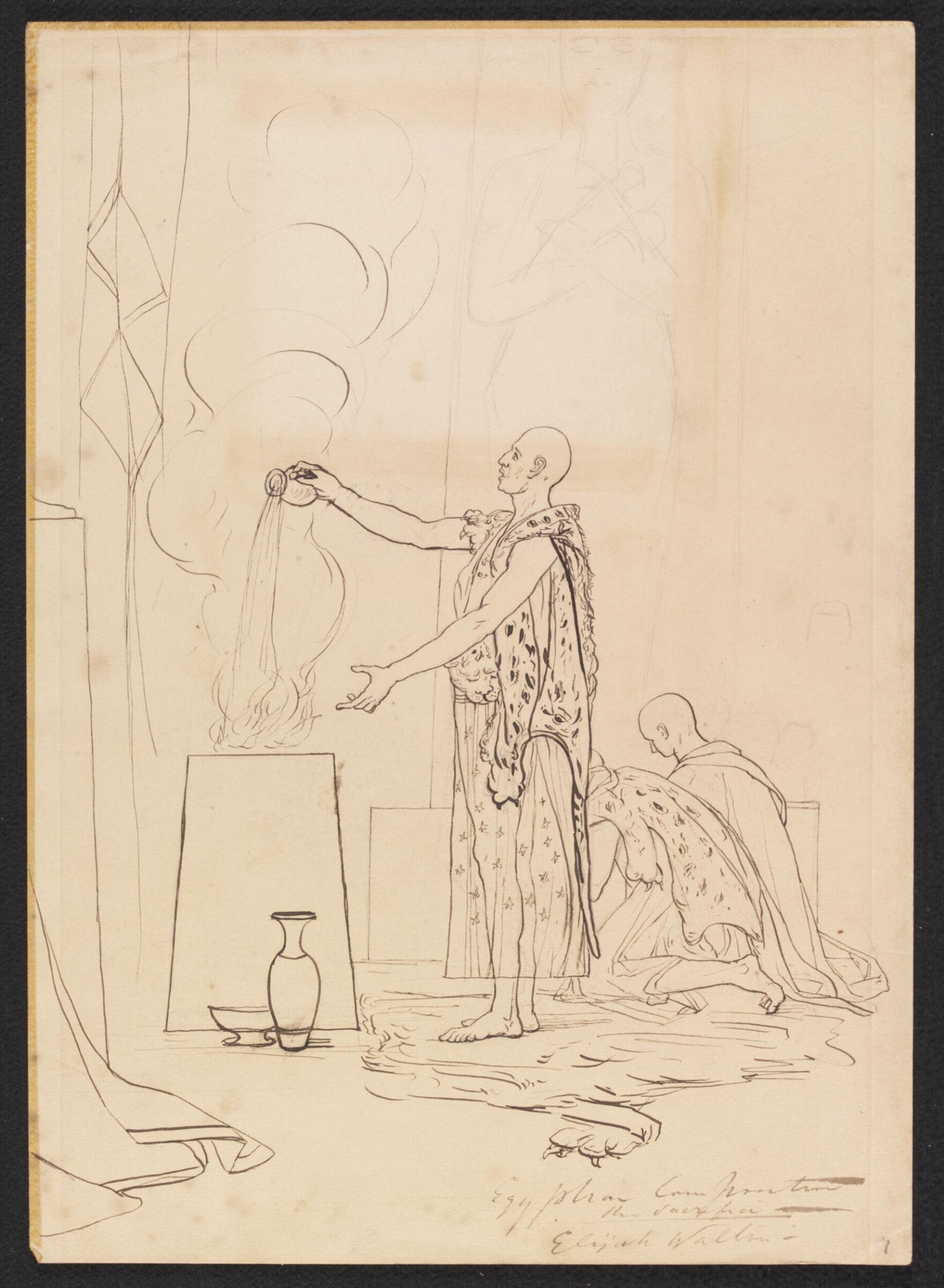 Egyptian Composition the Sacrifice, Elijah Walton, 19th century