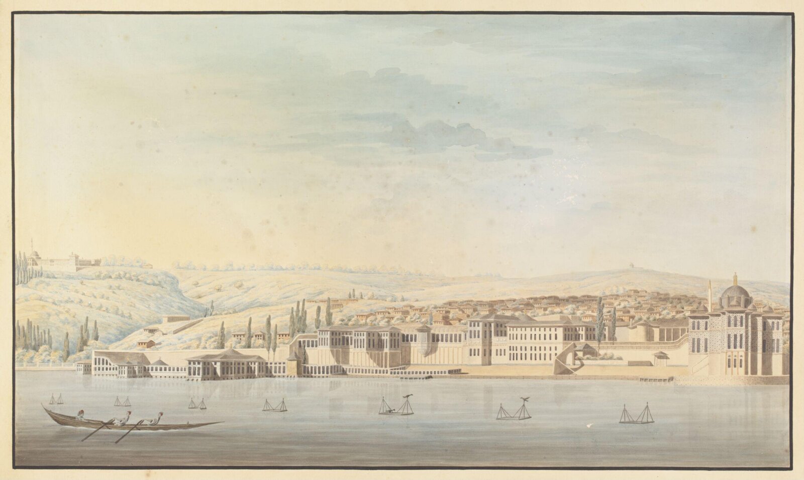 Former Dolmabahçe Palace and Mosque, ca. 1820