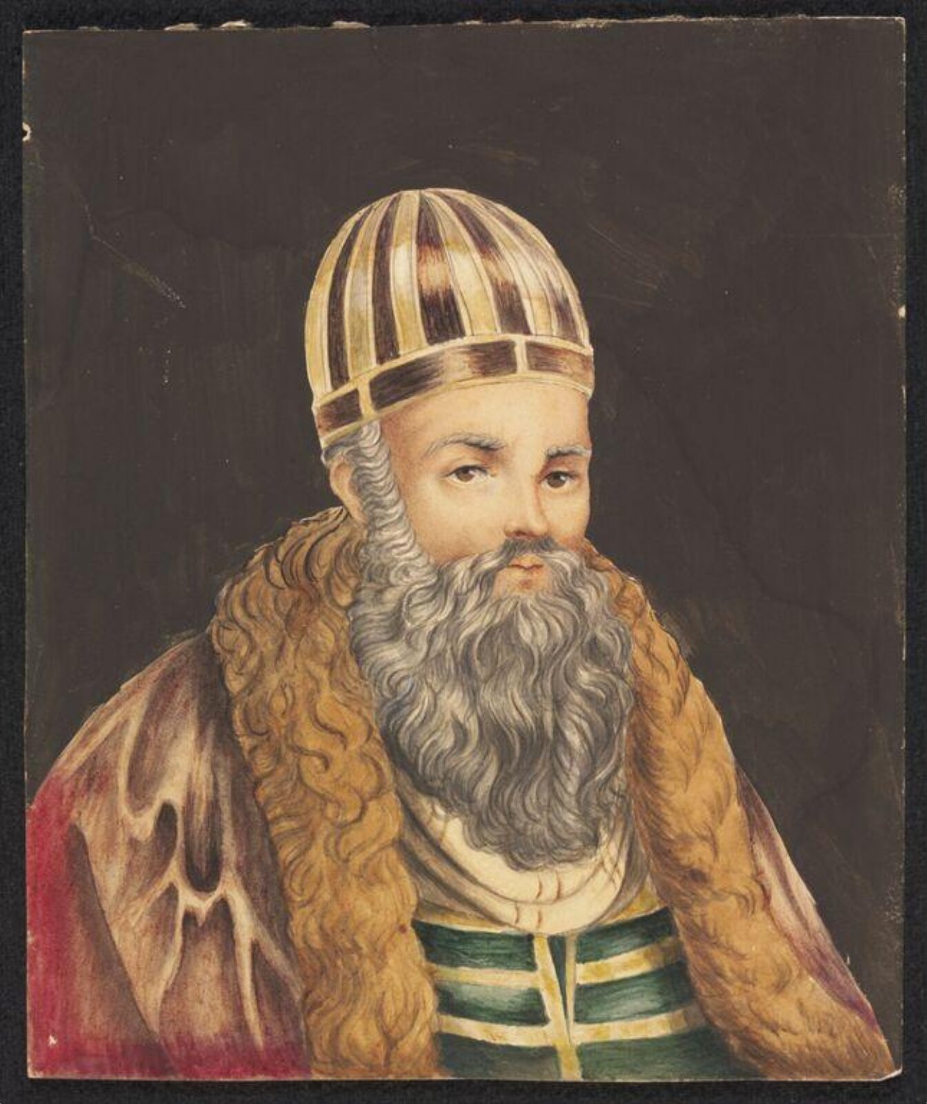 Portrait bust, facing right, of an Eastern dignitary