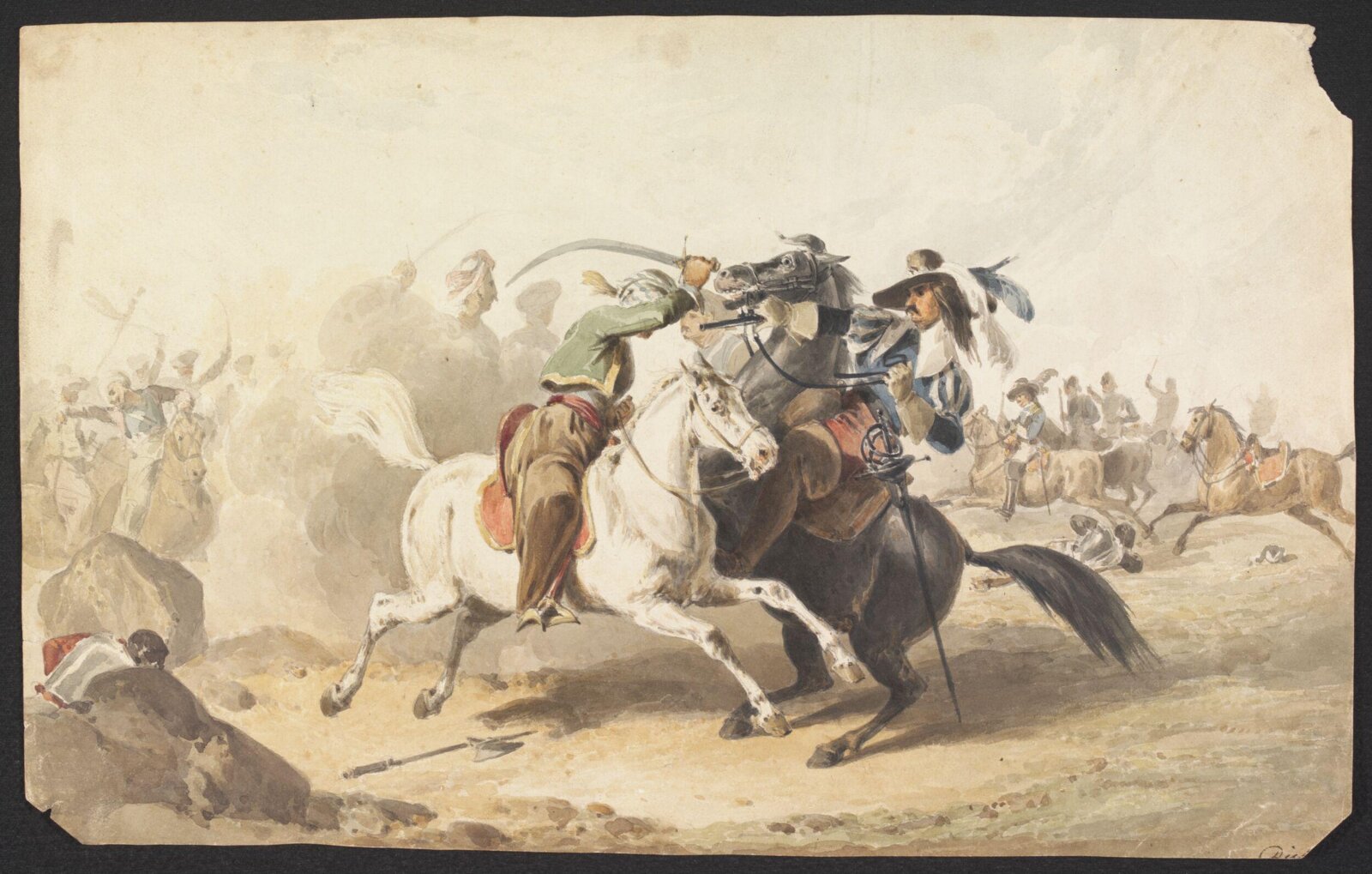 A Clash between European and Ottoman Cavalry, ca. 1800