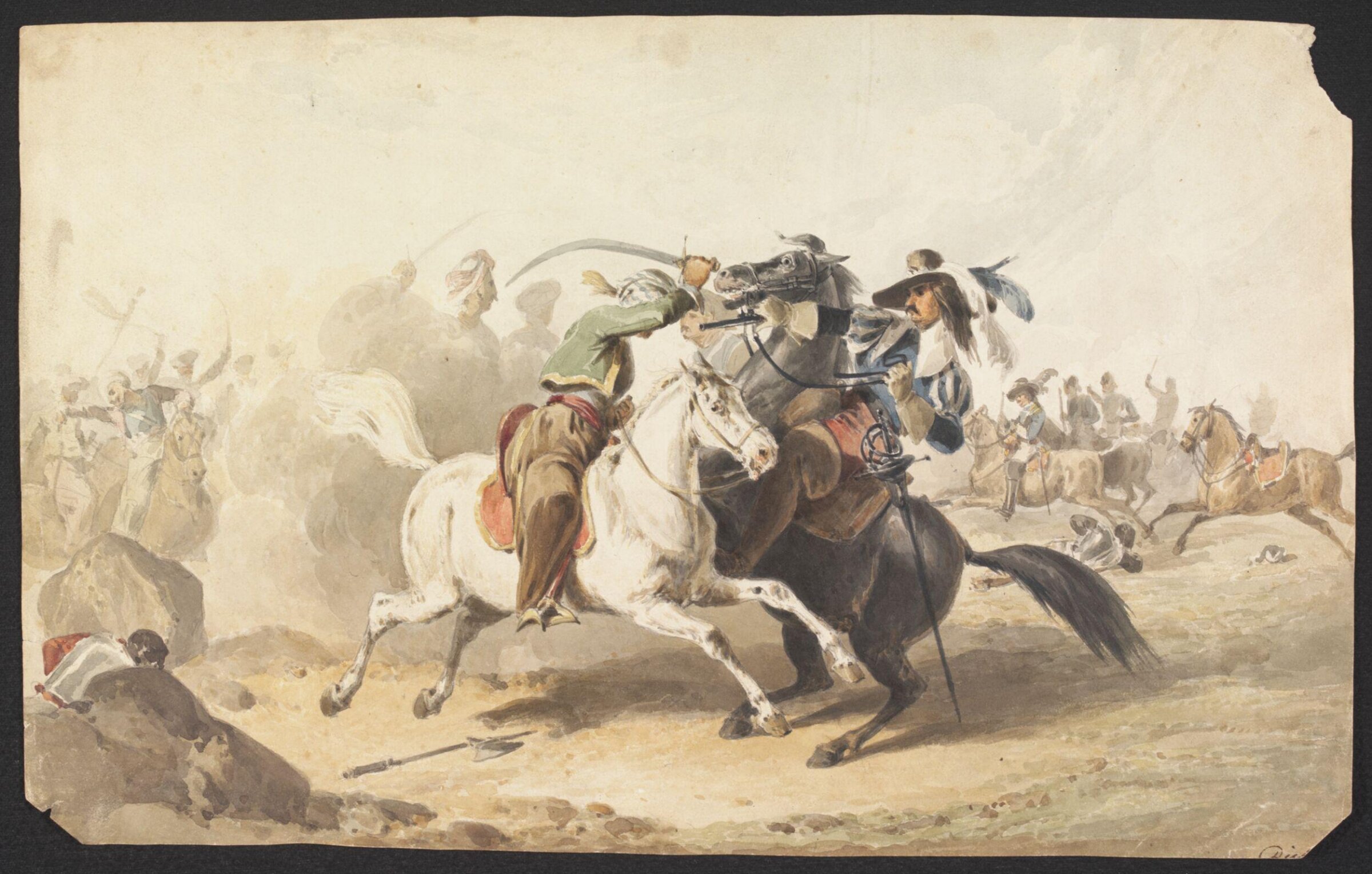 A Clash between European and Ottoman Cavalry, ca. 1800