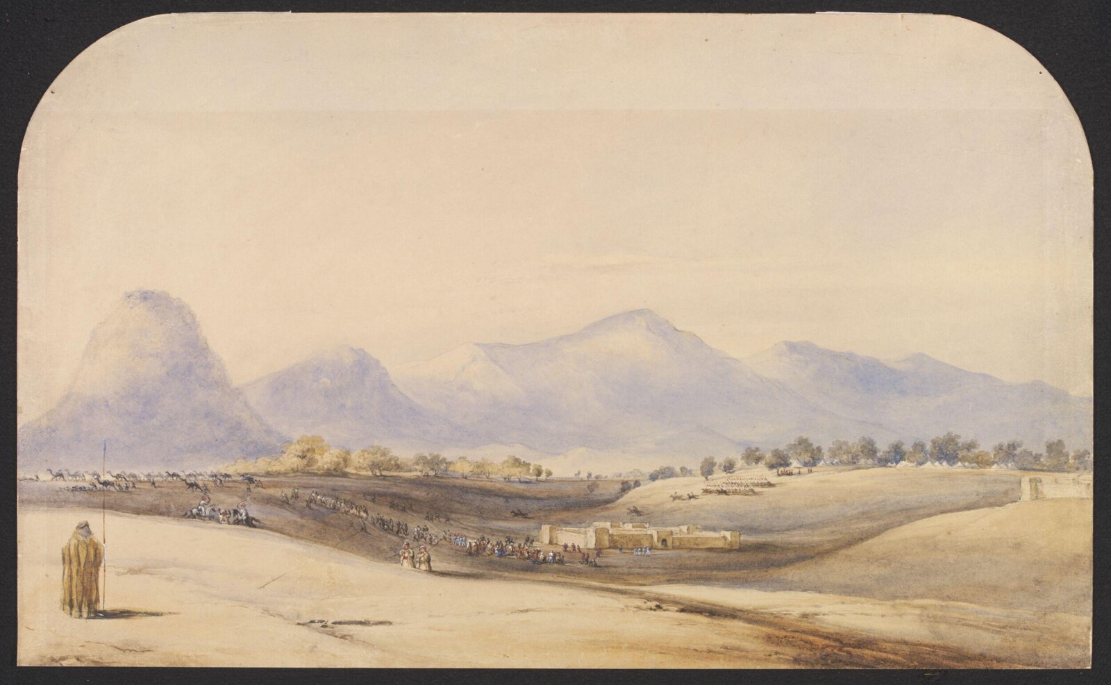 Arabs and their Camels surprised by Cavalry, 1830-1840