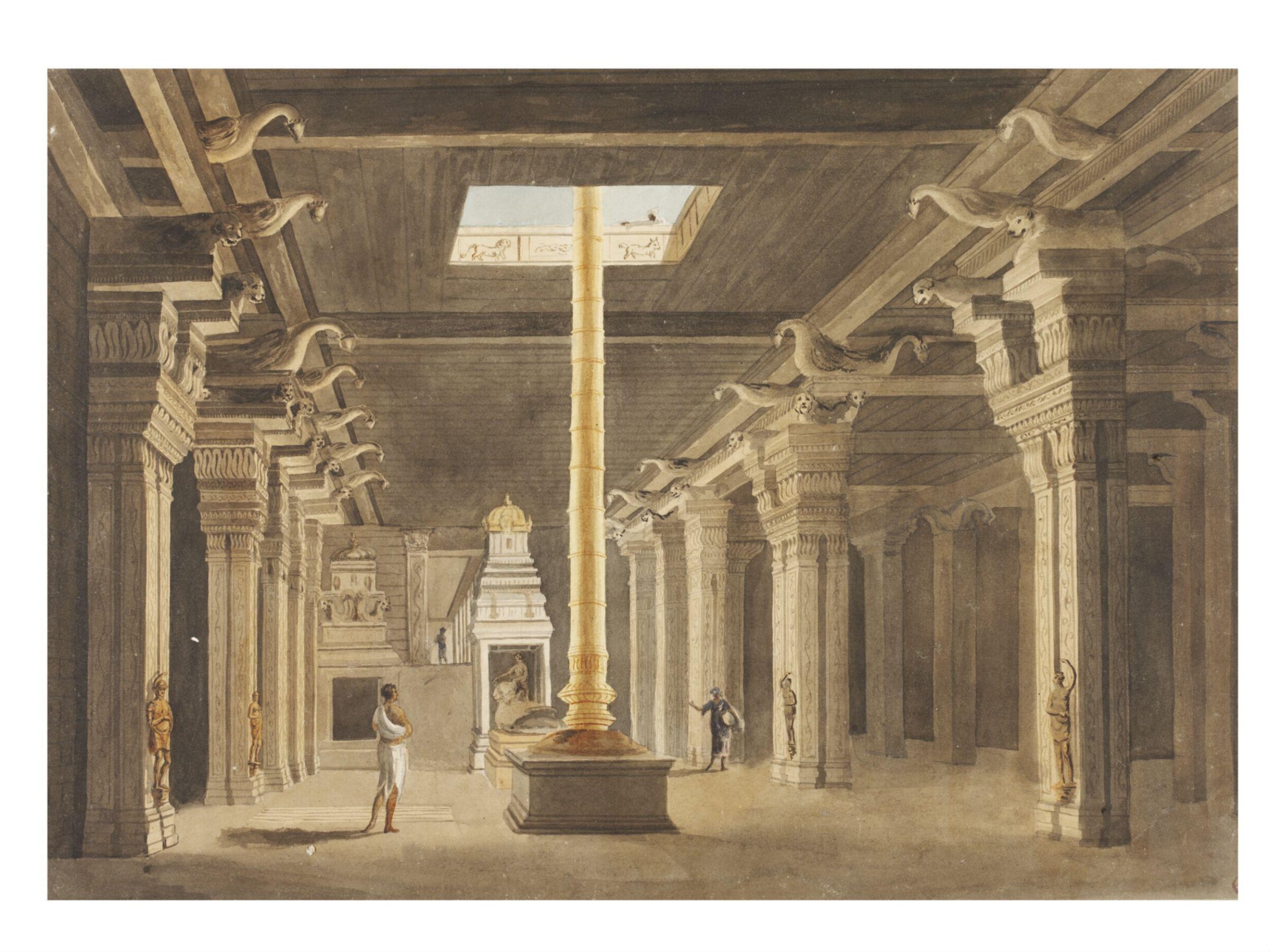 A Choultrie carved out of the Rock of Trichinopoly, William Orme, 1805