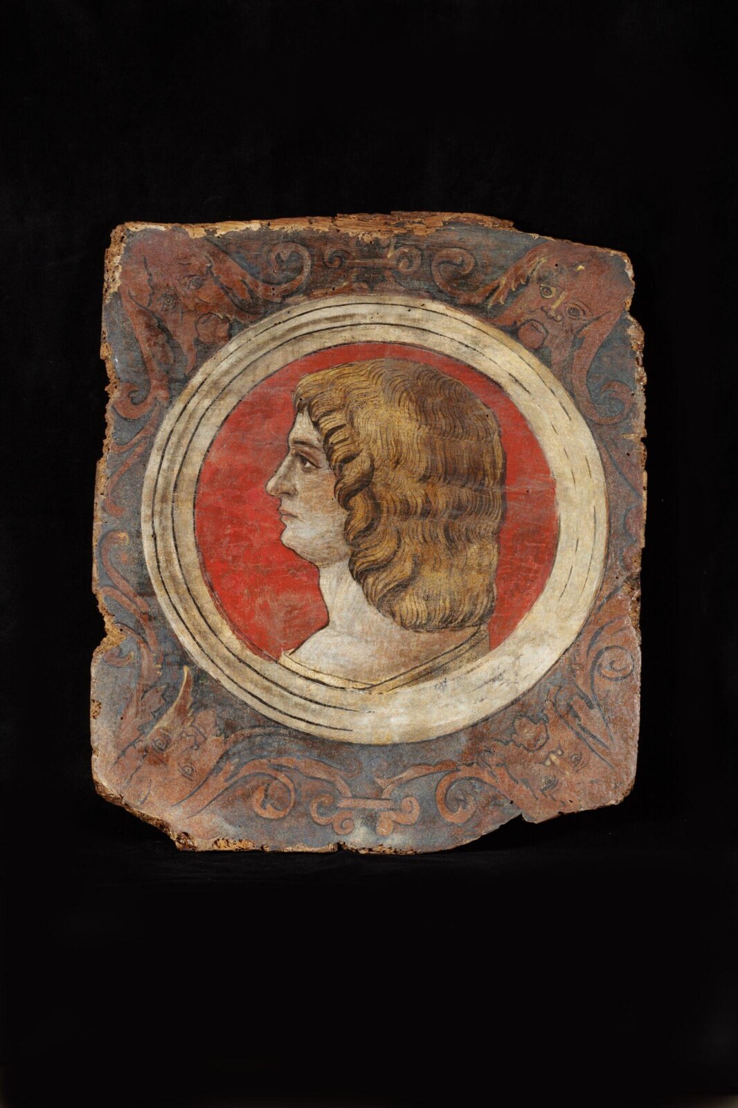 Profile bust of a young man facing left, ca. 1500