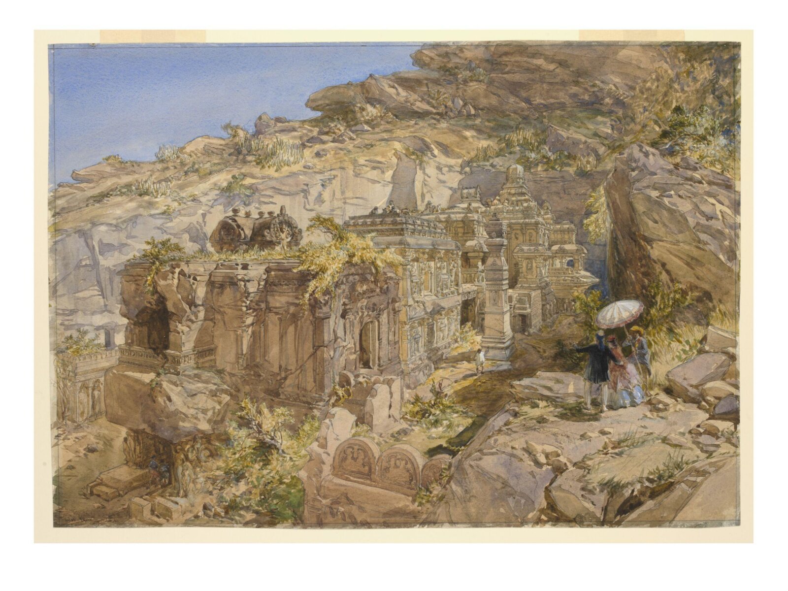 Kailasanatha temple, Ellora, William Simpson, 1862