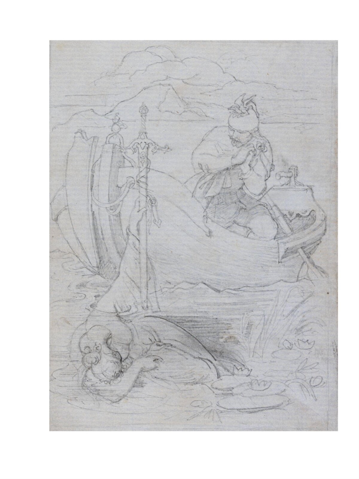 Morte d'Arthur, Daniel Maclise, ca. 1825-70