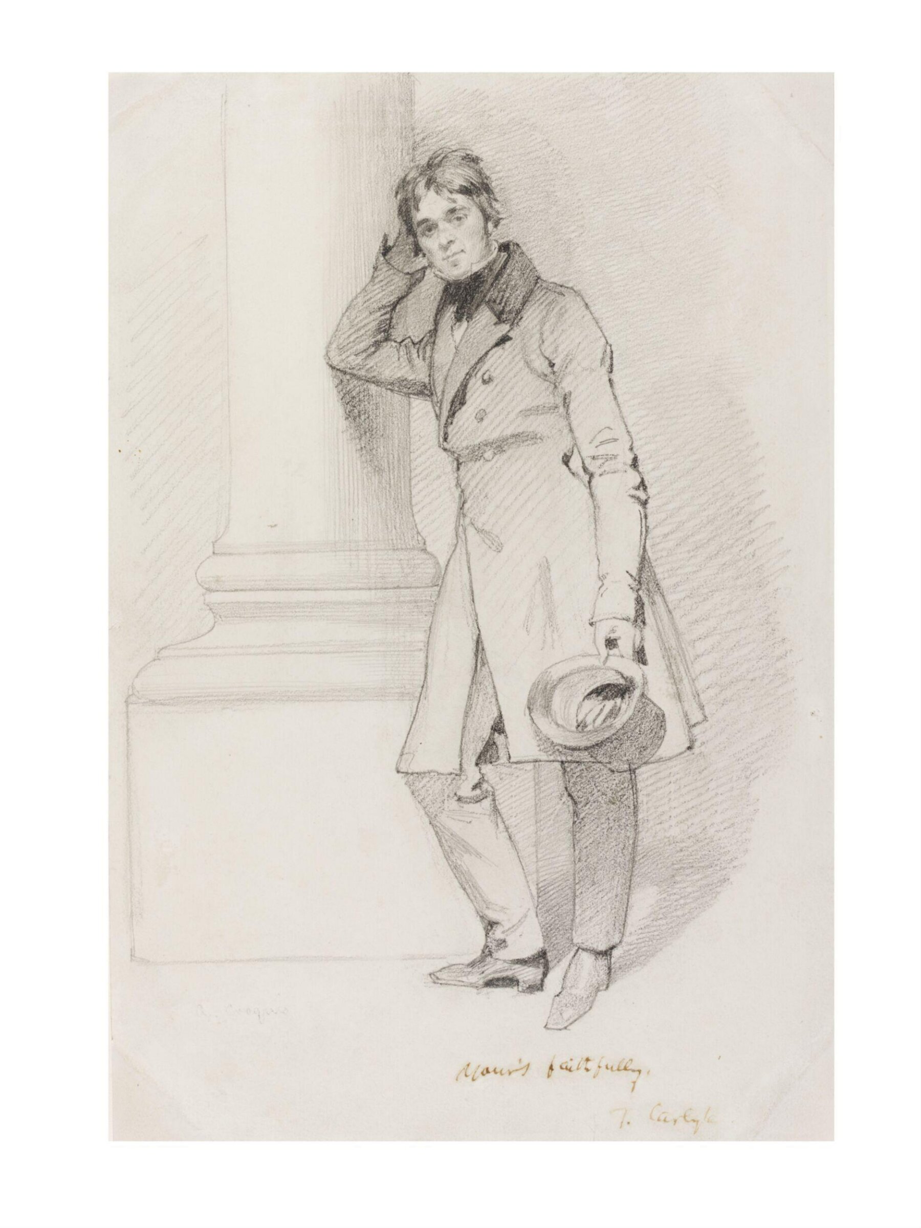 Portrait of Thomas Carlyle, historian and philosopher, Daniel Maclise, 1830-8