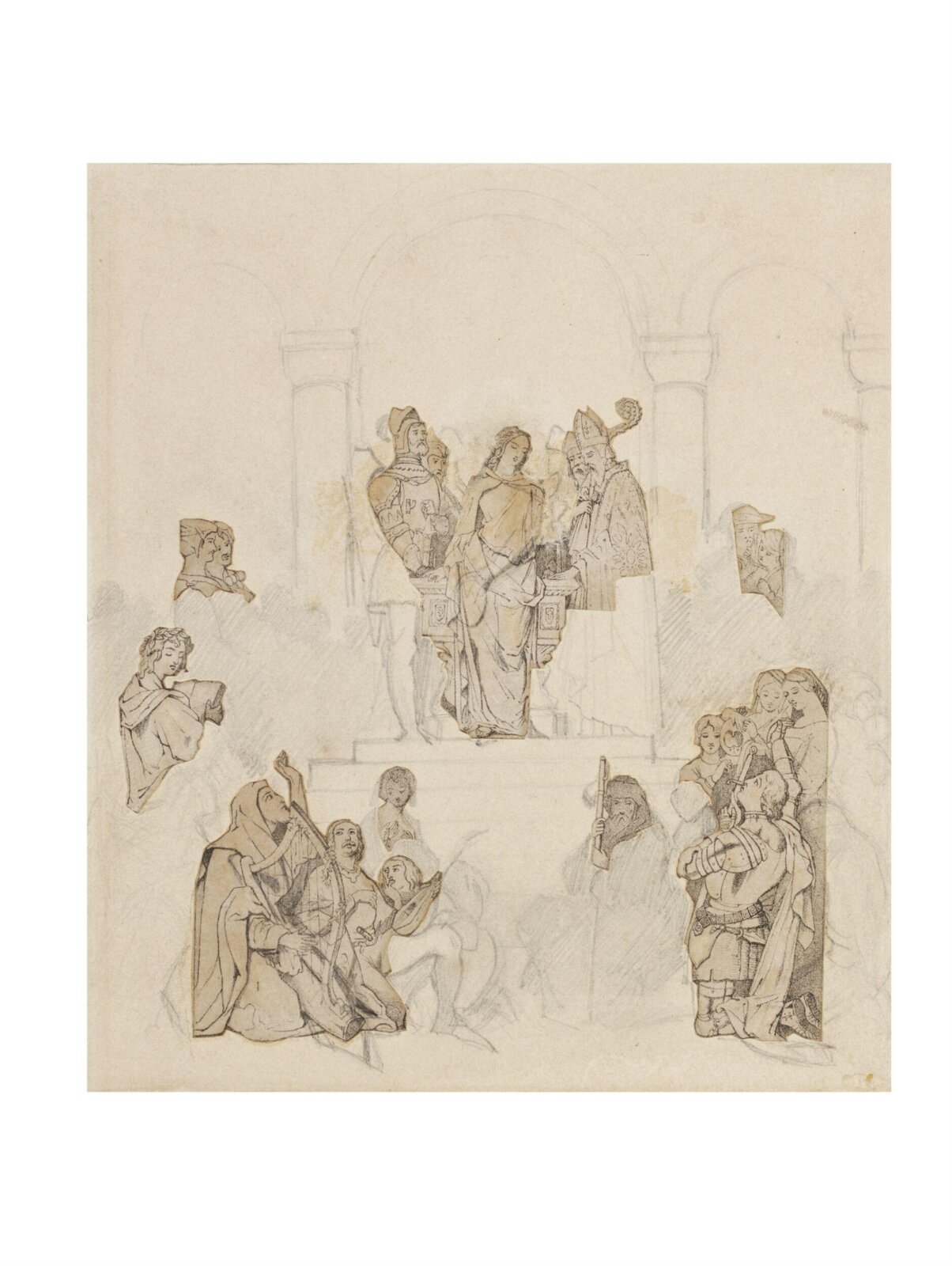 Sketch for chivalry, Daniel Maclise, ca. 1825-70