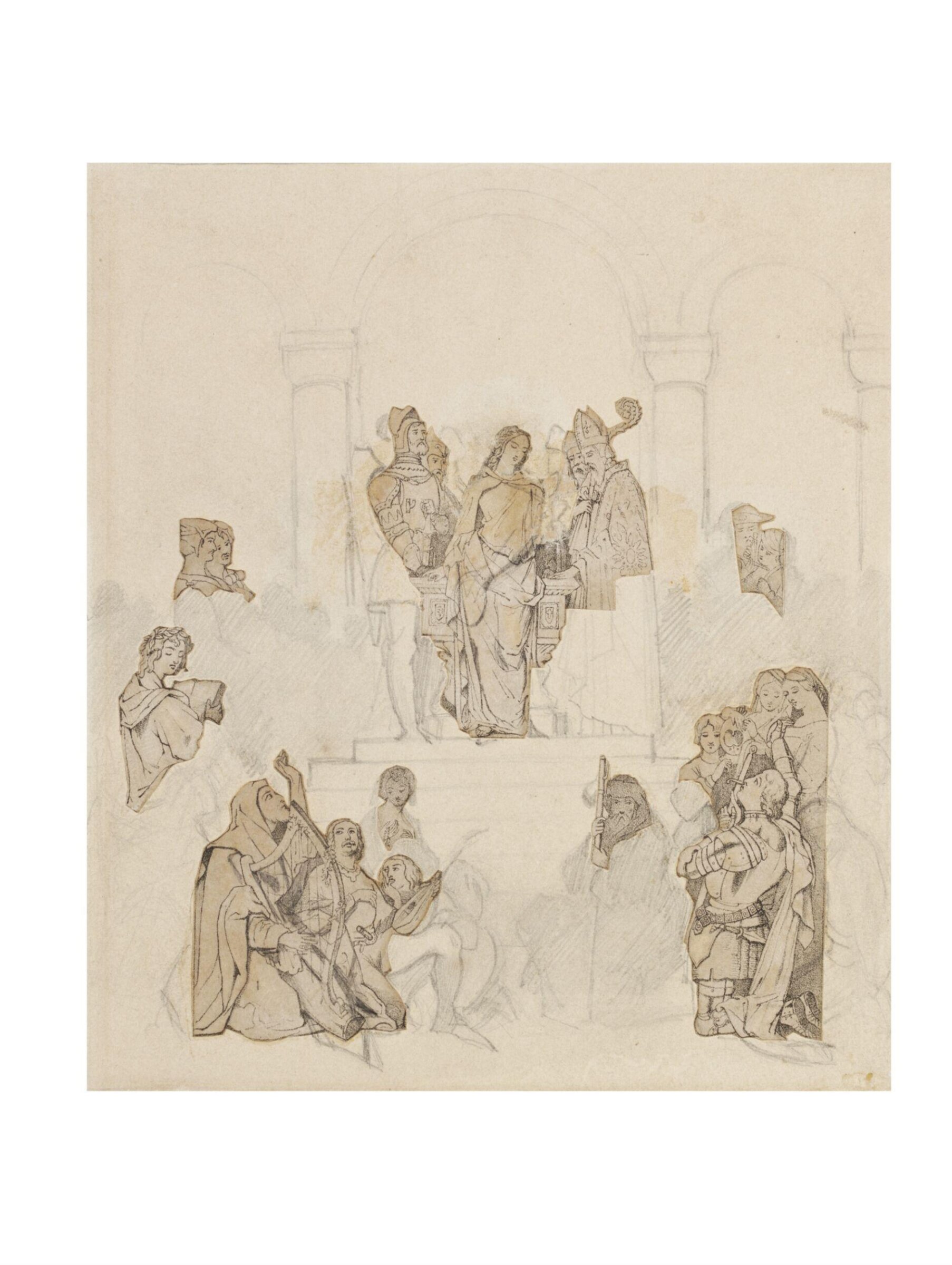 Sketch for chivalry, Daniel Maclise, ca. 1825-70