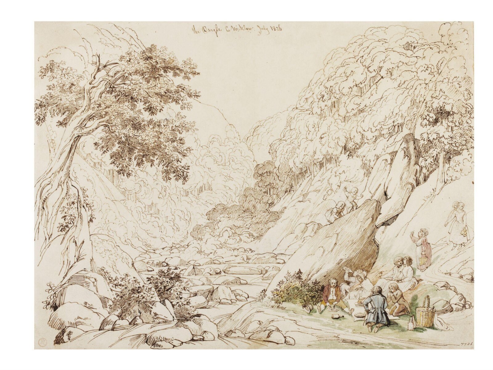 The Dargle, Co. Kerry, Daniel Maclise, 1826