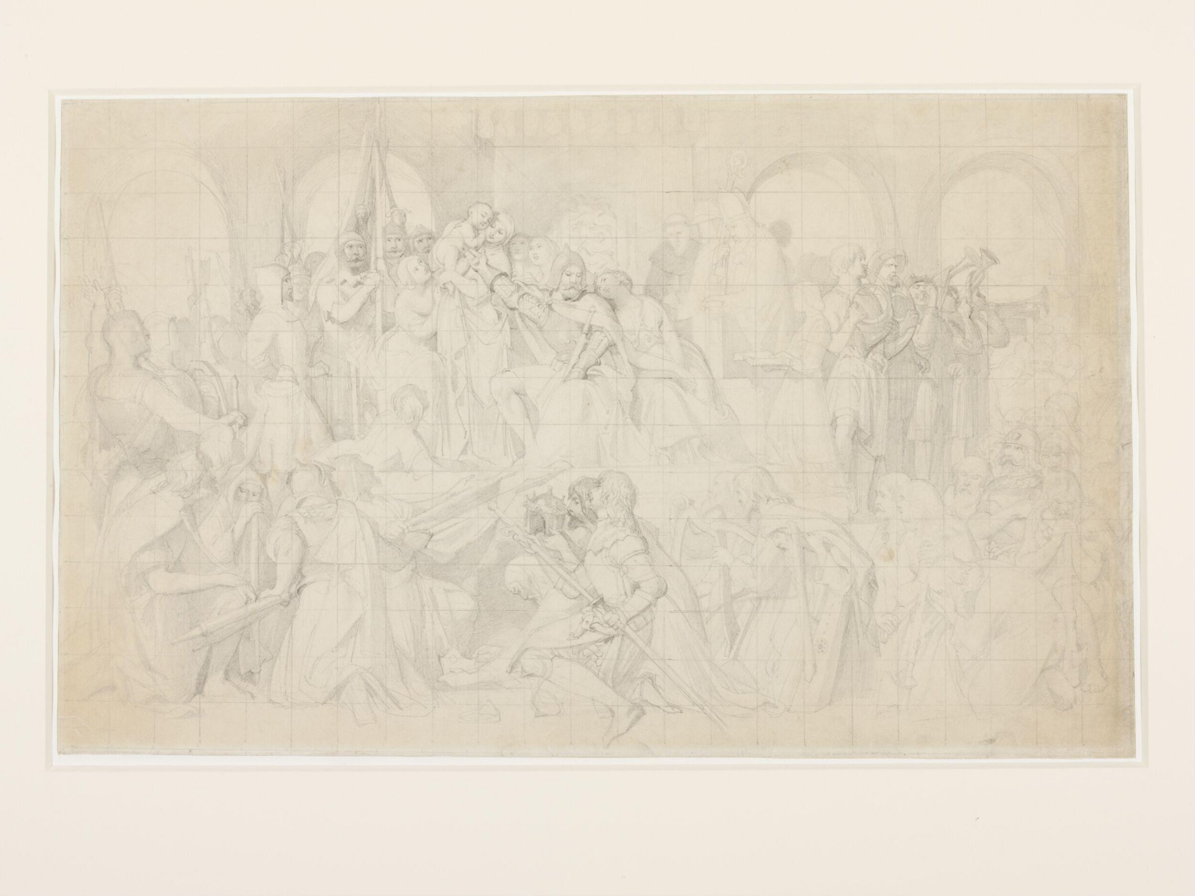 Edward the First presenting his infant son (the first prince of wales) to the Welsh People, Daniel Maclise, 1825-1870
