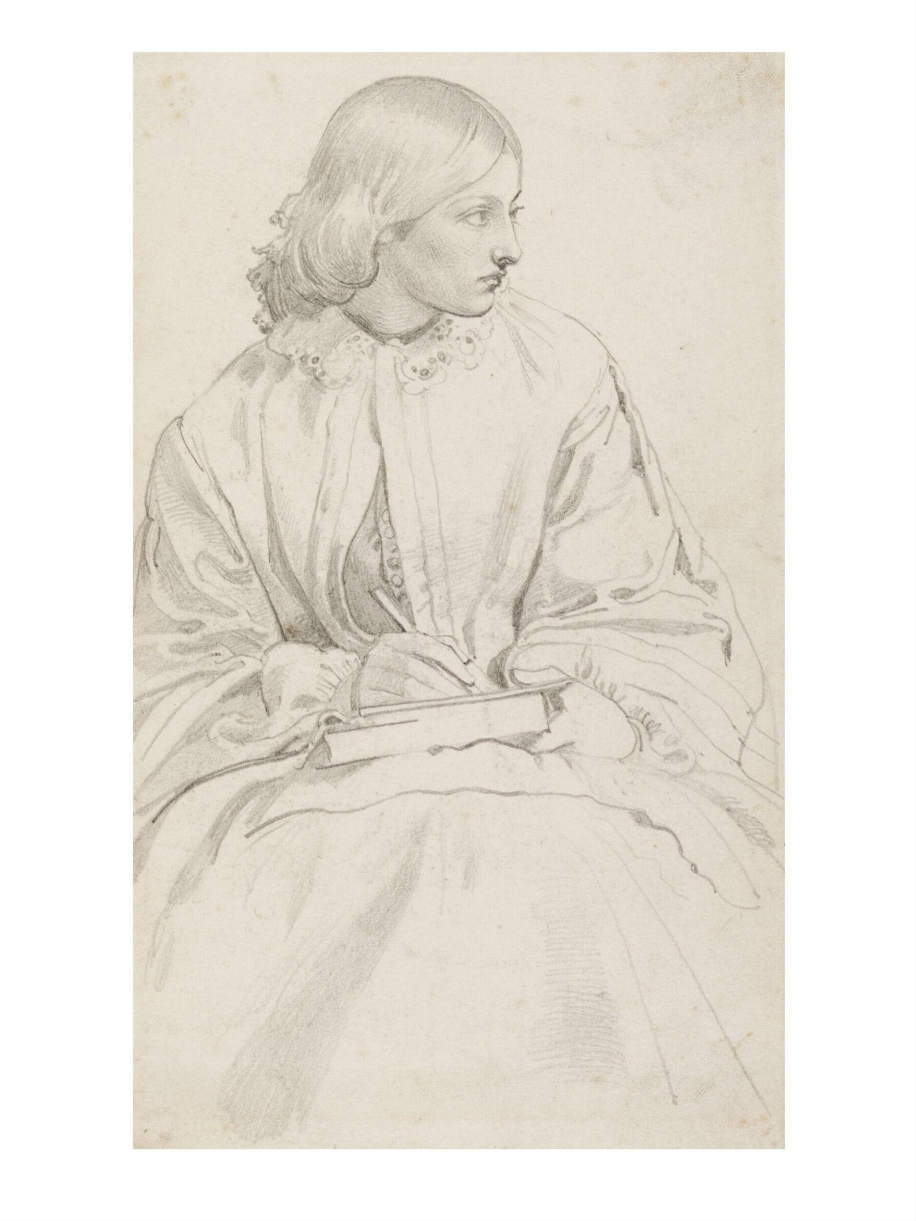 Woman writing, Daniel Maclise, ca. 1825-70