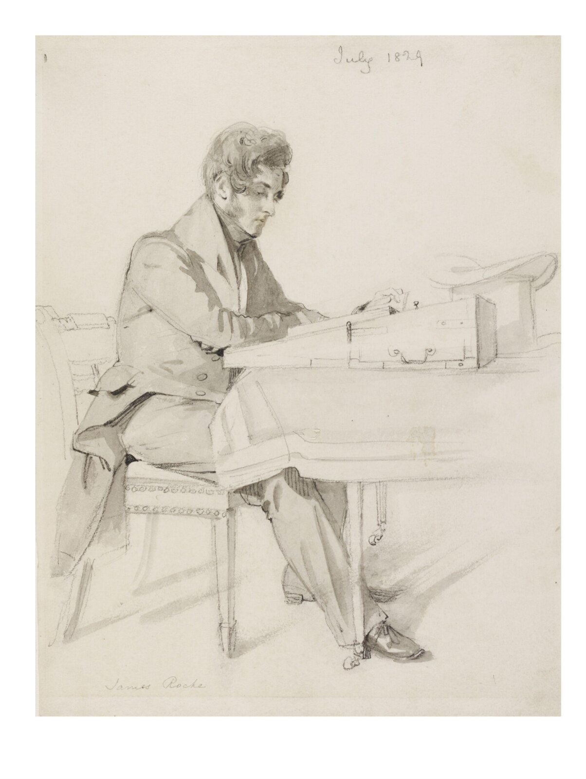 Portrait of James Roche, Daniel Maclise, July 1829