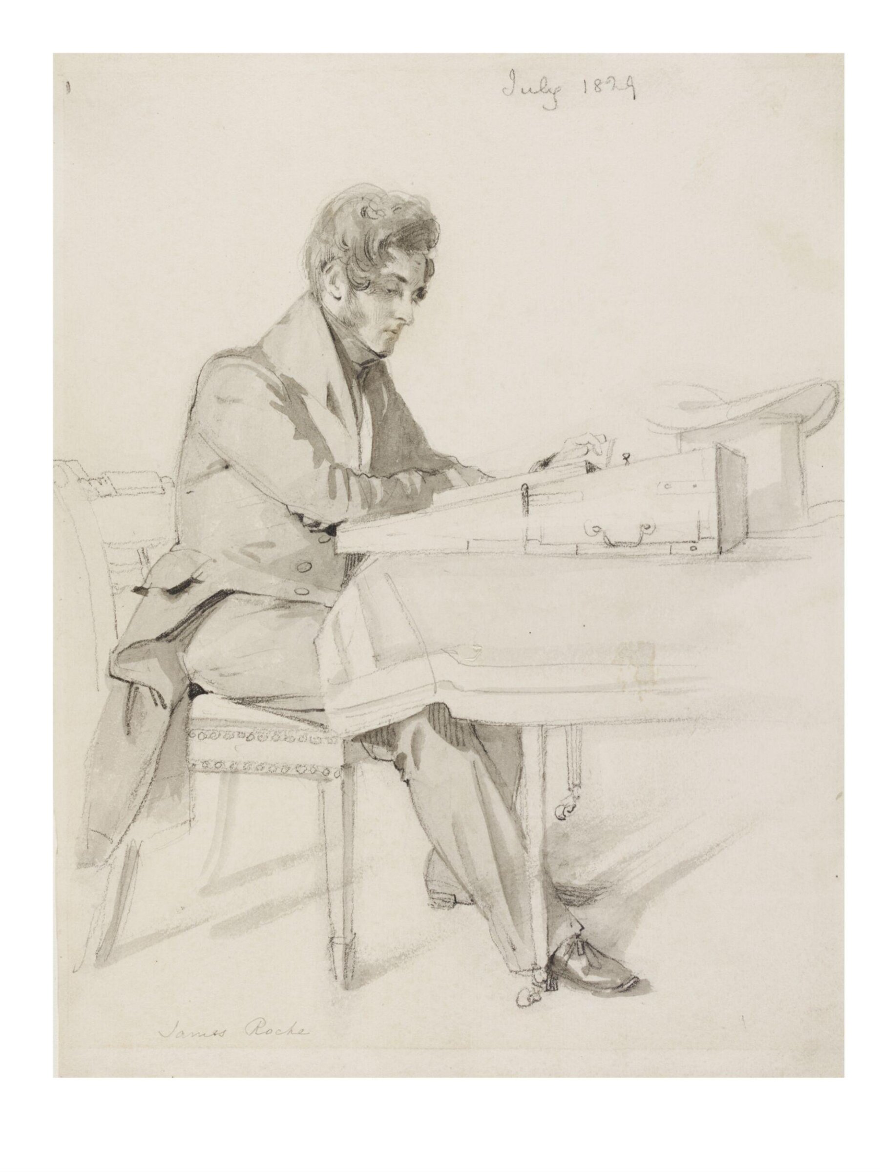 Portrait of James Roche, Daniel Maclise, July 1829