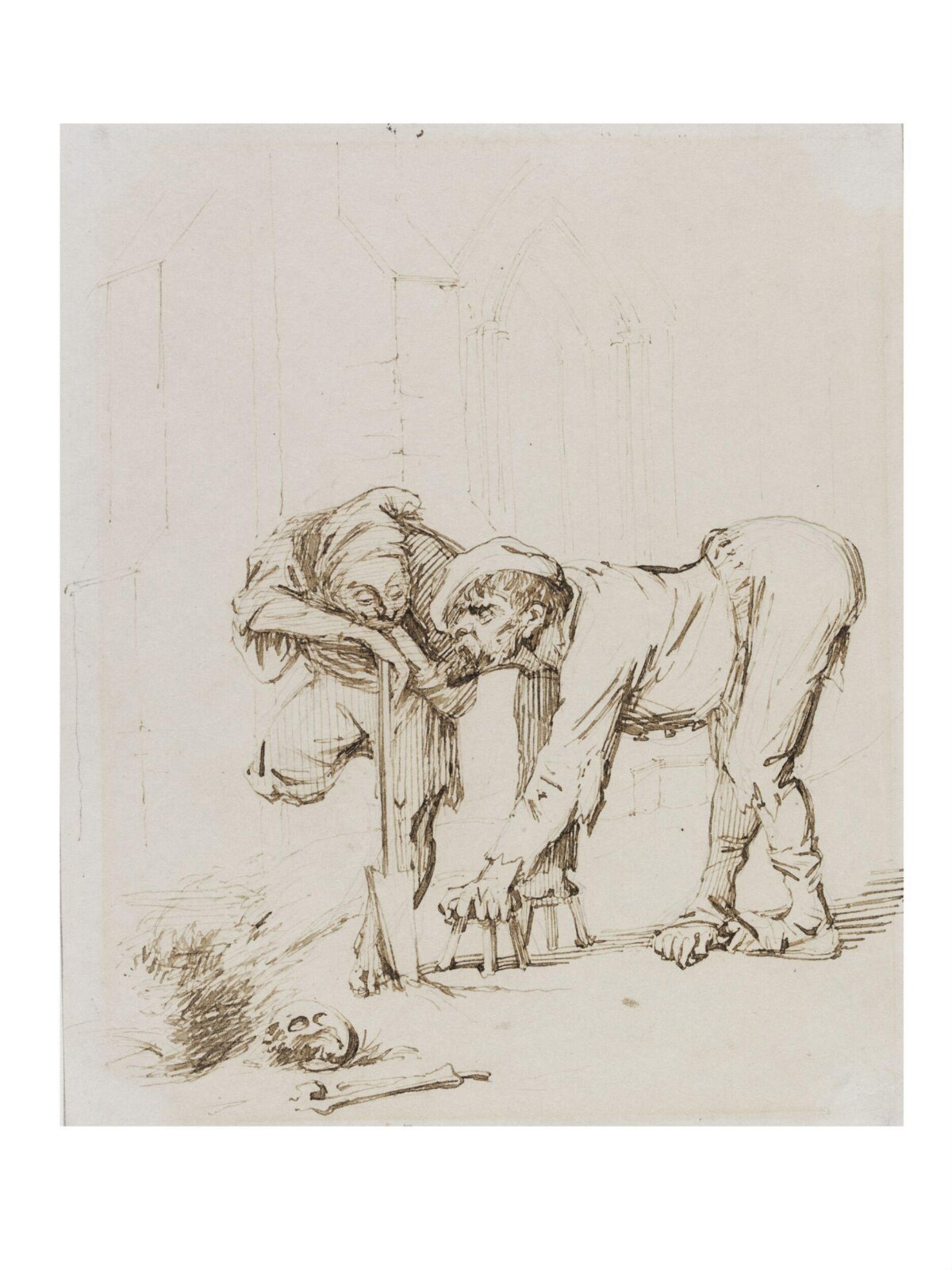 Gravediggers, Daniel Maclise, ca. 1825-70
