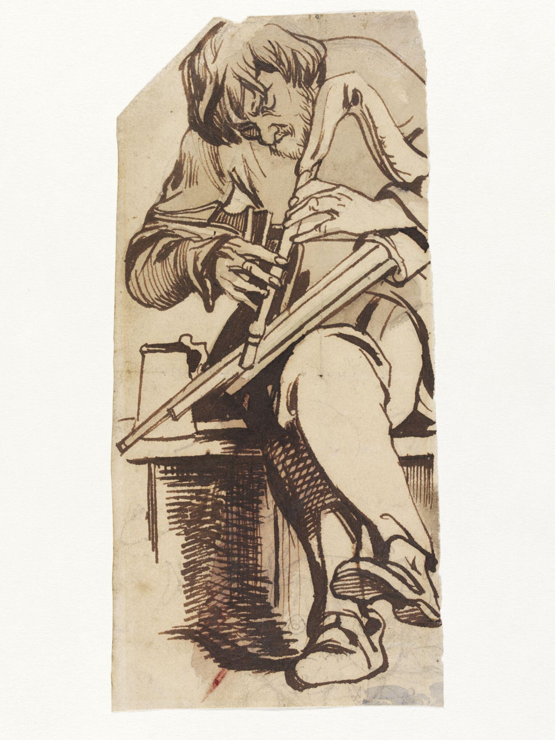 Man and Pipes, Daniel Maclise, ca. 1825-70