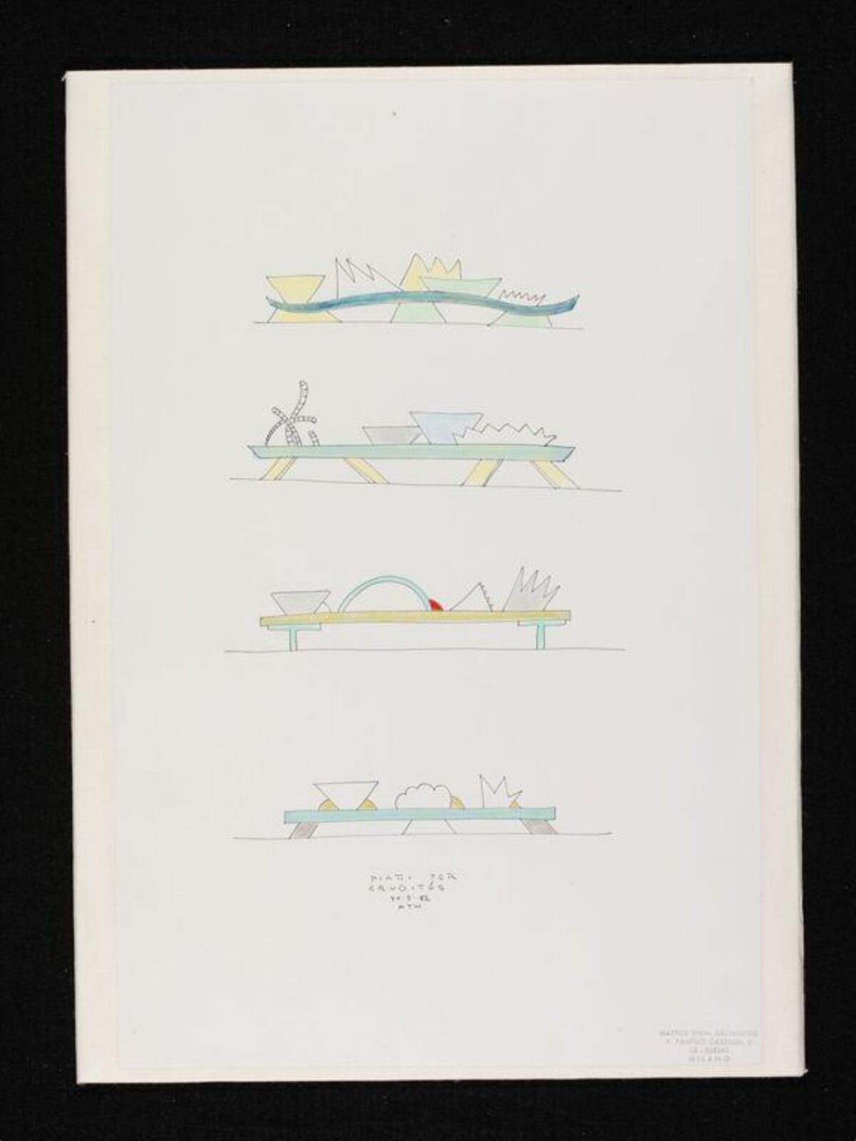 Drawing, Matteo Thun, 1982