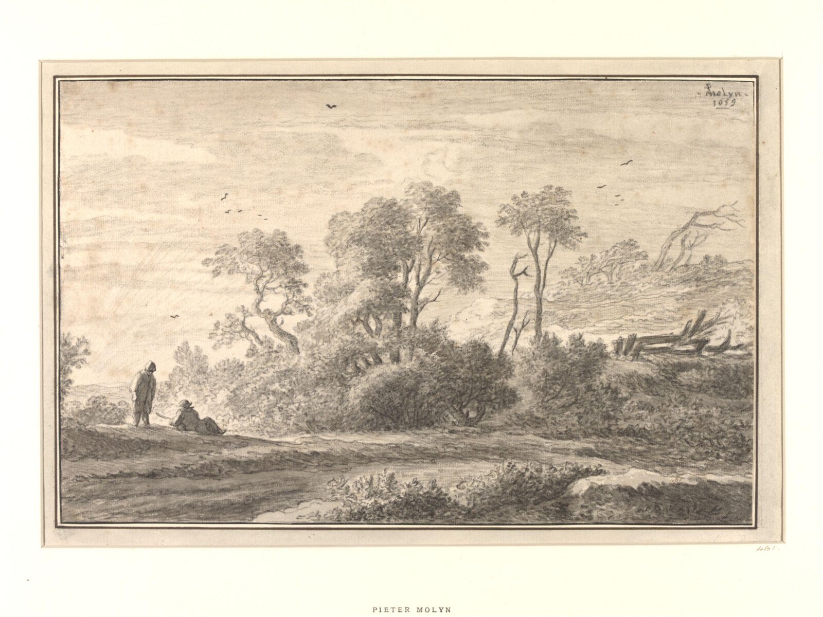 Drawing, Pieter Molyn, 1659