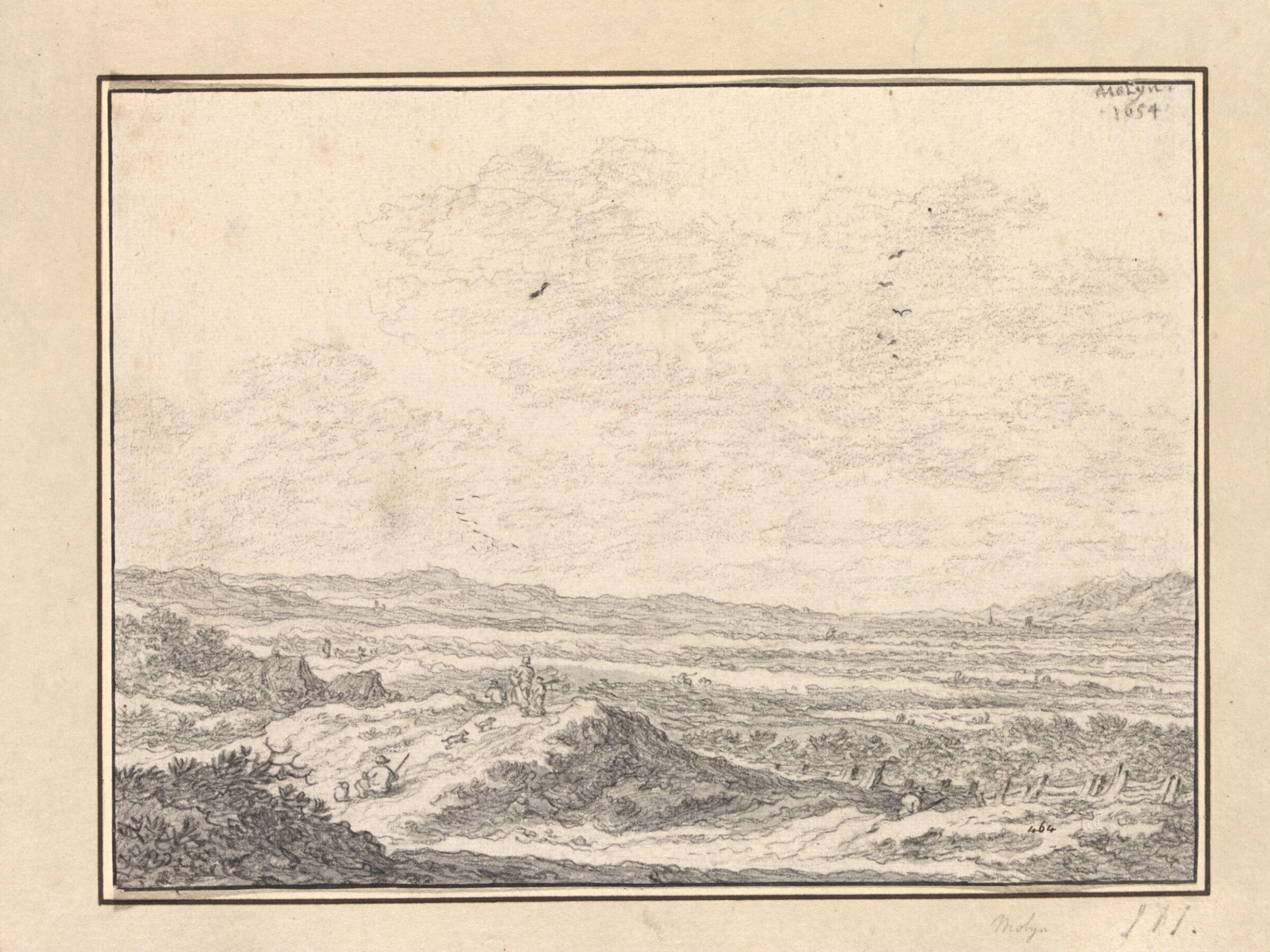 Drawing, Pieter Molyn, 1654